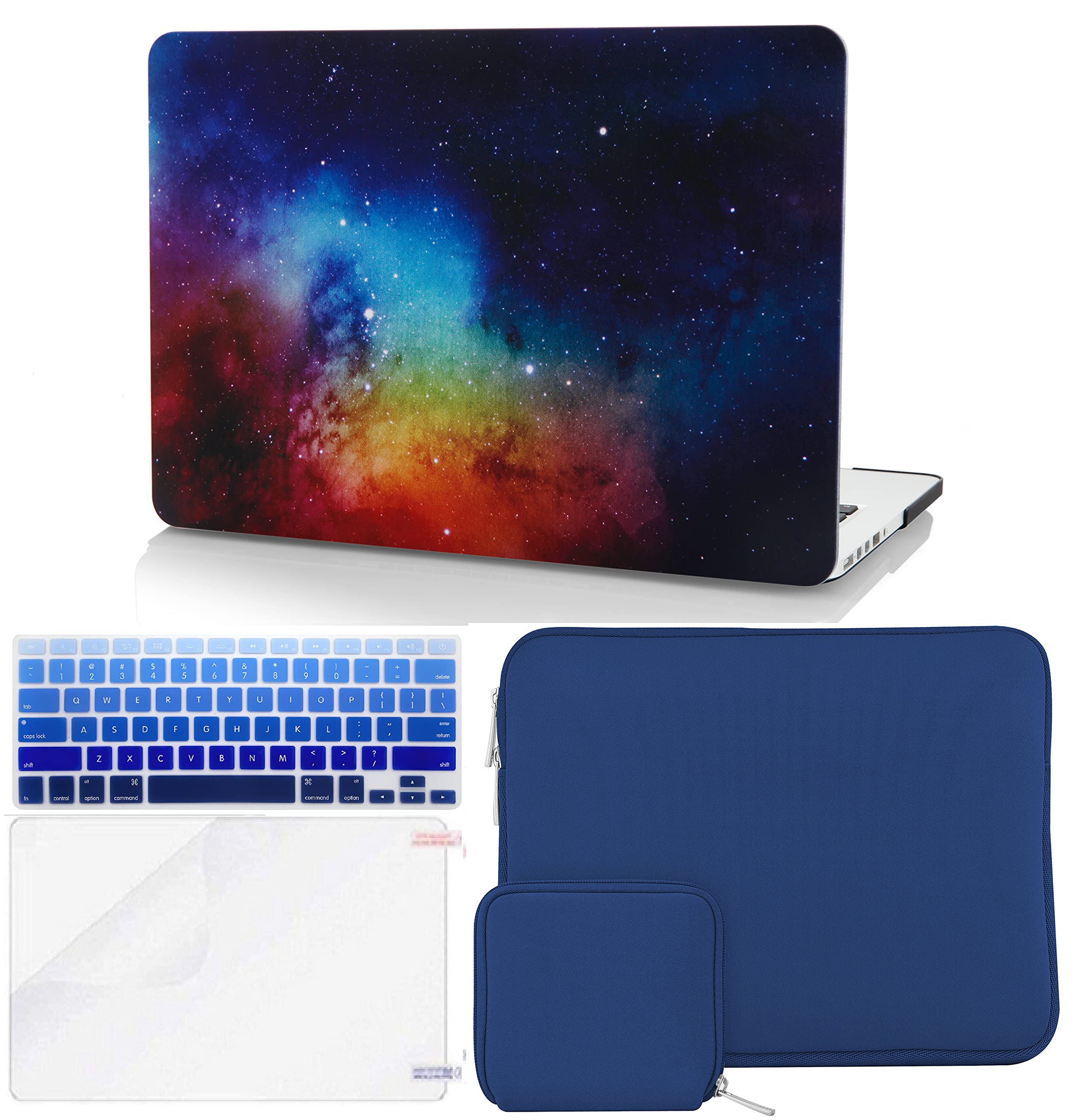 KECC MacBook Air 13 inch Case (A1369/A1466) - Hard Plastic Shell with Keyboard Cover, Slim Sleeve, Screen Protector & Storage Pouch (Night Dream) | Protective Cover for Travel, Office & School Use