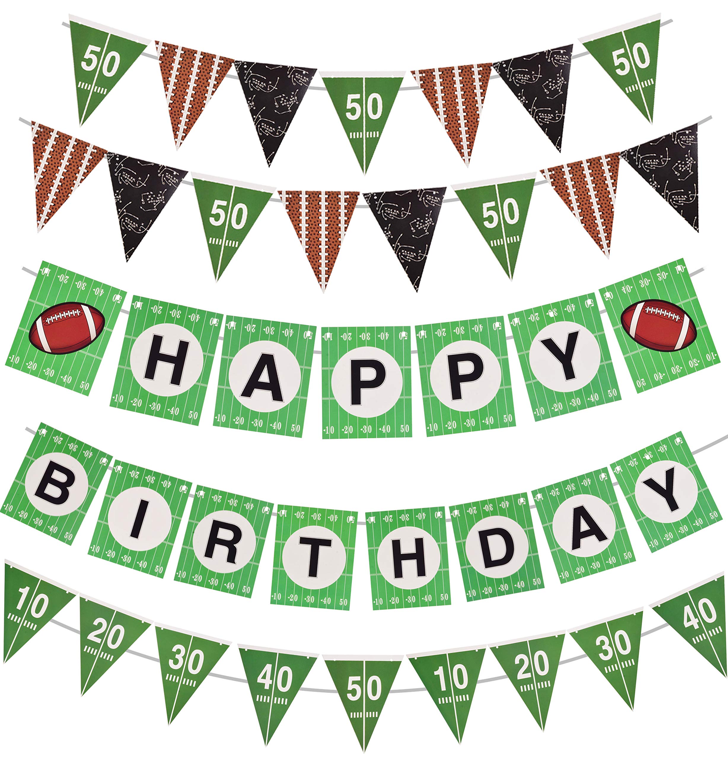 American Football Birthday Banner - Football Themed Party Supplies for Kids & Boys | Football Birthday Party Decorations, Sports Banner for Birthday Celebrations & Game Day Parties
