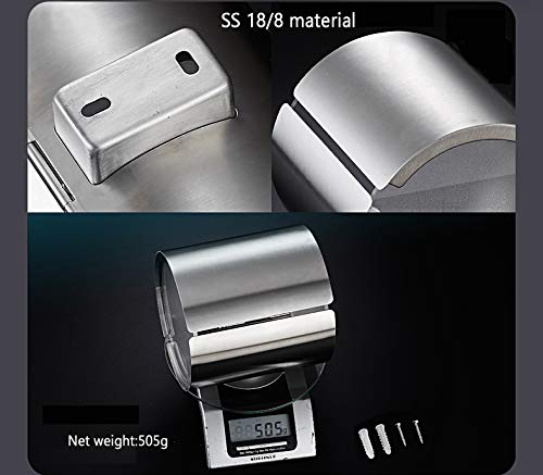 Upgraded Stainless Steel SUS 304 Toilet Paper Holder - Dog & Cat Proof Bathroom Wall Mount Roll Box - Durable Round Toilet Paper Case for Home, RV, and Office Use