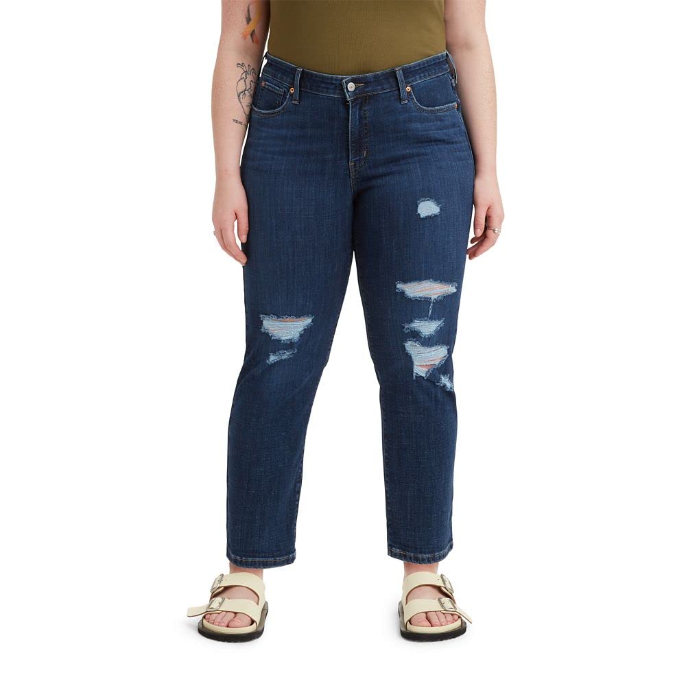 Levi's Women's New Boyfriend Jeans - Relaxed Fit Distressed Denim Pants for Casual Wear & Everyday Comfort | Perfect for Street Style & Weekend Outfits