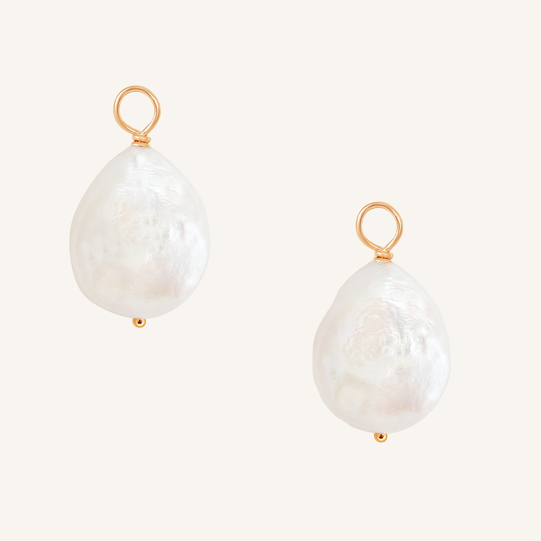 Elegant Capri Pearl Hoop Earrings Set of 2 - Perfect for Weddings, Parties & Everyday Wear
