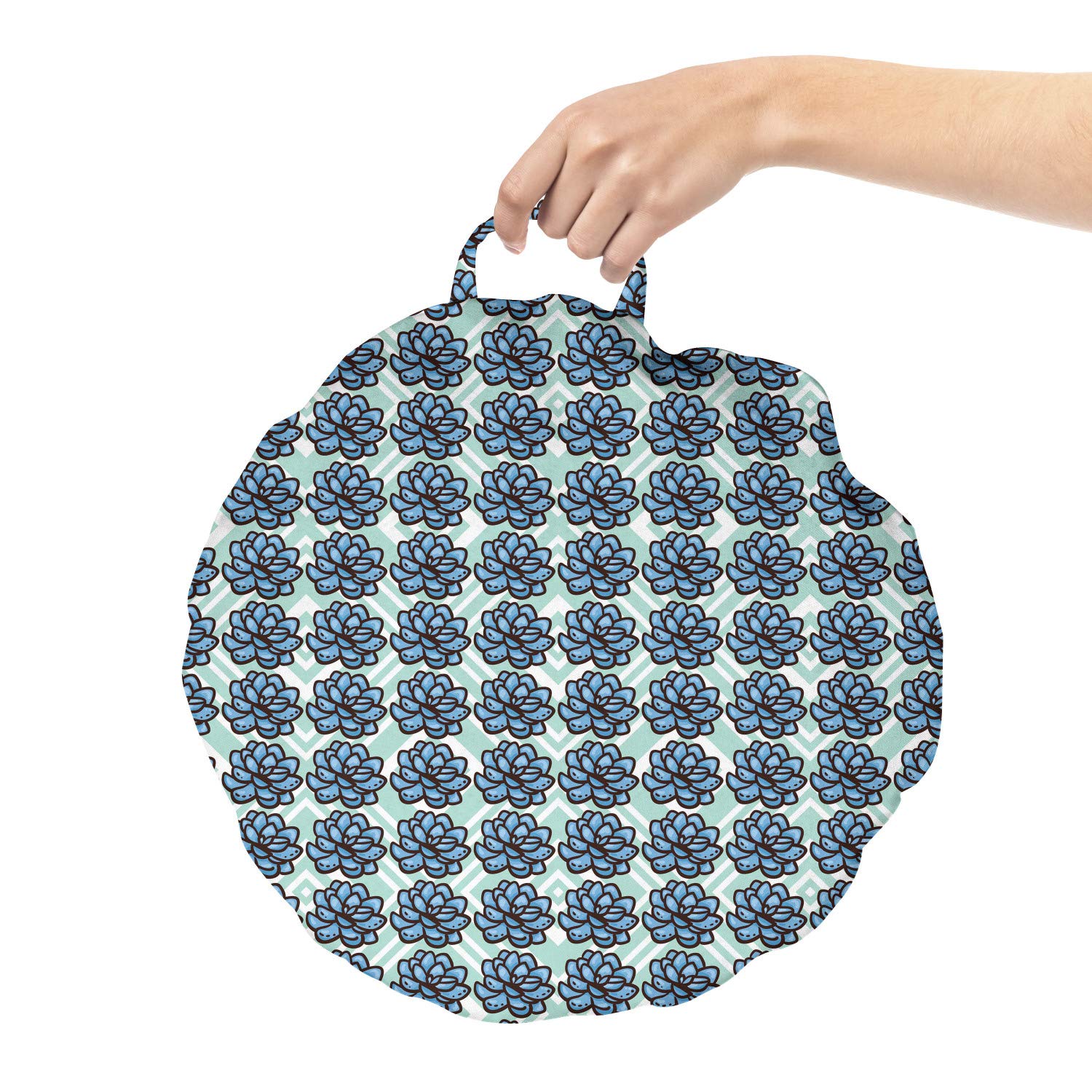 Ambesonne Round Floor Cushion with Handle - 18