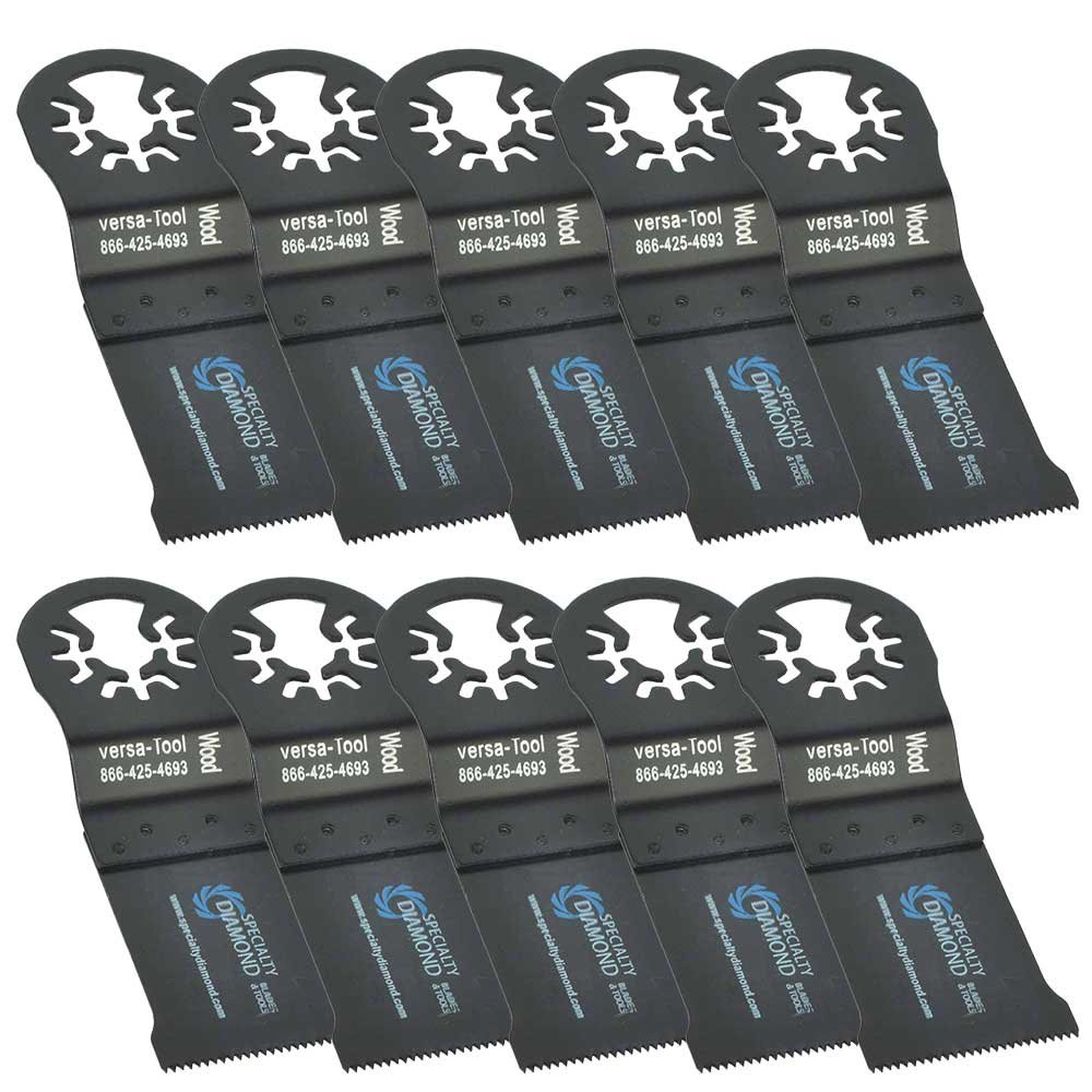 AB10A 35mm HCS Multi-Tool Saw Blades 10-Pack - Compatible with Fein Multimaster, Dremel, Bosch, Craftsman Oscillating Tools - Perfect for Woodworking, DIY Projects & Home Renovations