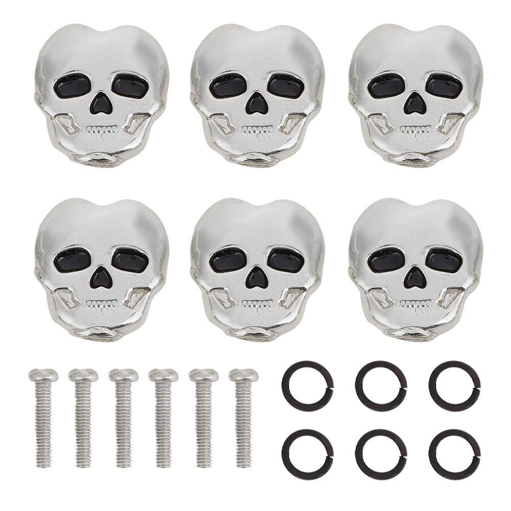 6-Piece Plastic Tuning Peg Caps - Replacement Key Button Heads for Acoustic, Electric & Folk Guitars - Perfect for Guitar Maintenance & String Replacement