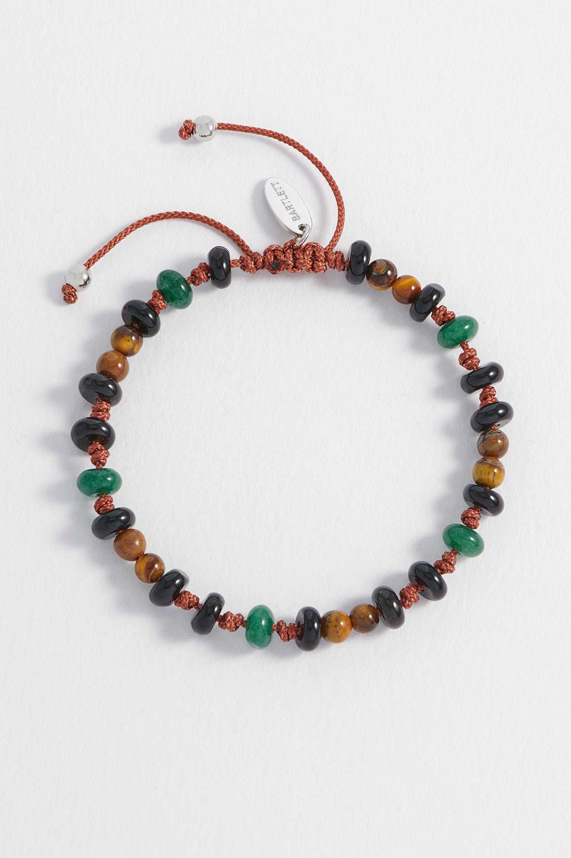Gemstone Beaded Men's Bracelet with Adjustable Knot Slider - Perfect for Casual Wear, Gifts & Spiritual Healing