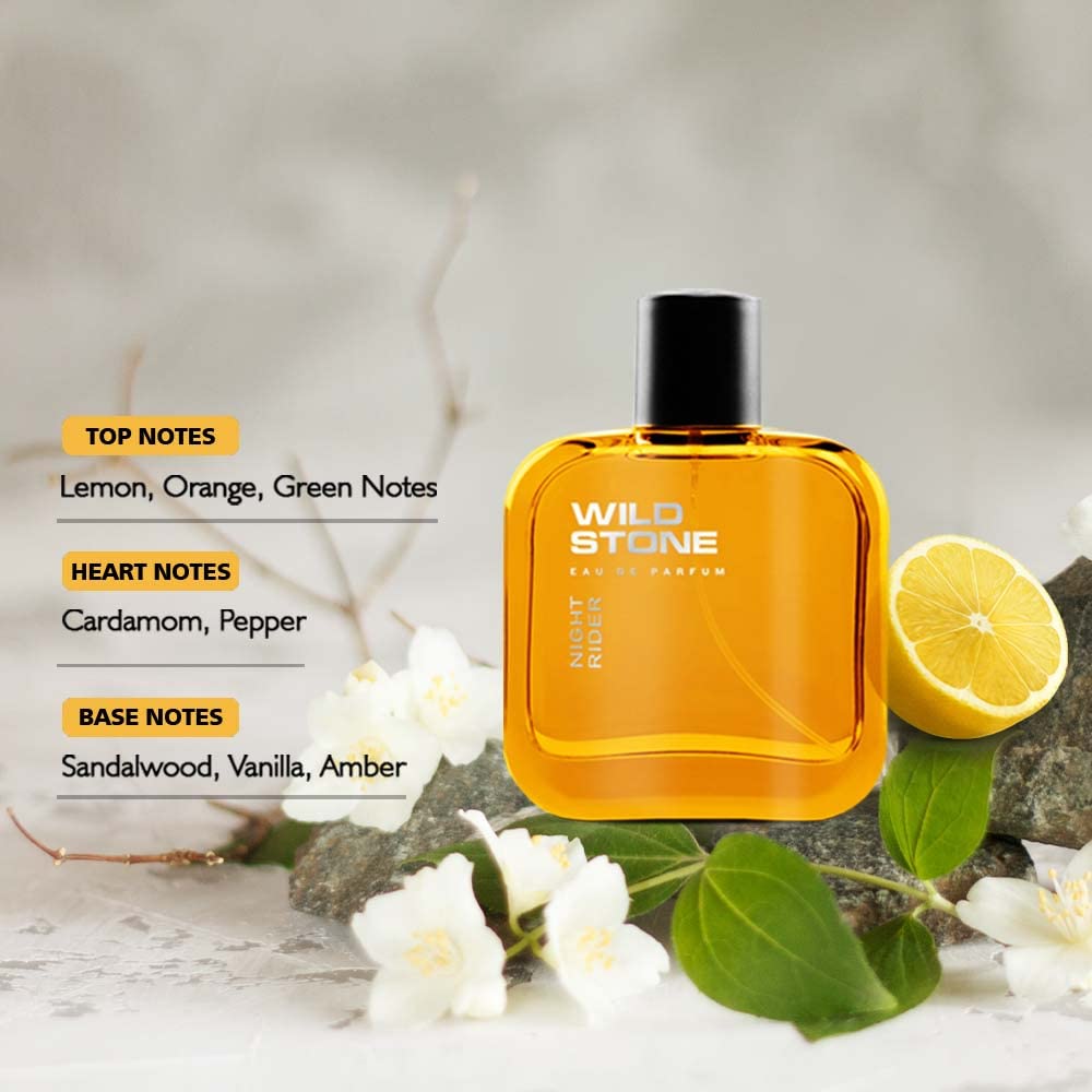 Wild Stone Night Rider EDP Premium Perfume for Men, 100ml - Long Lasting Eau De Parfum | Luxury Cologne with Captivating Fragrance | Bold & Masculine Scent | Perfect Gift for Him - Great for Date Nights, Office & Special Occasions