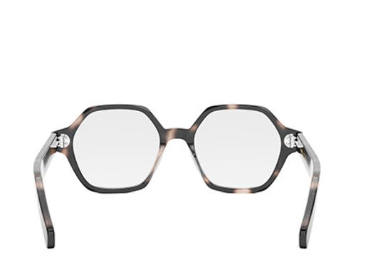 CELINE THIN CL50142I 055 Shiny Colored Havana Geometric Women's Eyeglasses - Stylish Cat Eye Frames for Work, Date Night & Fashion Statement