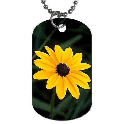 Sunflower Dog Tag Necklace with 30
