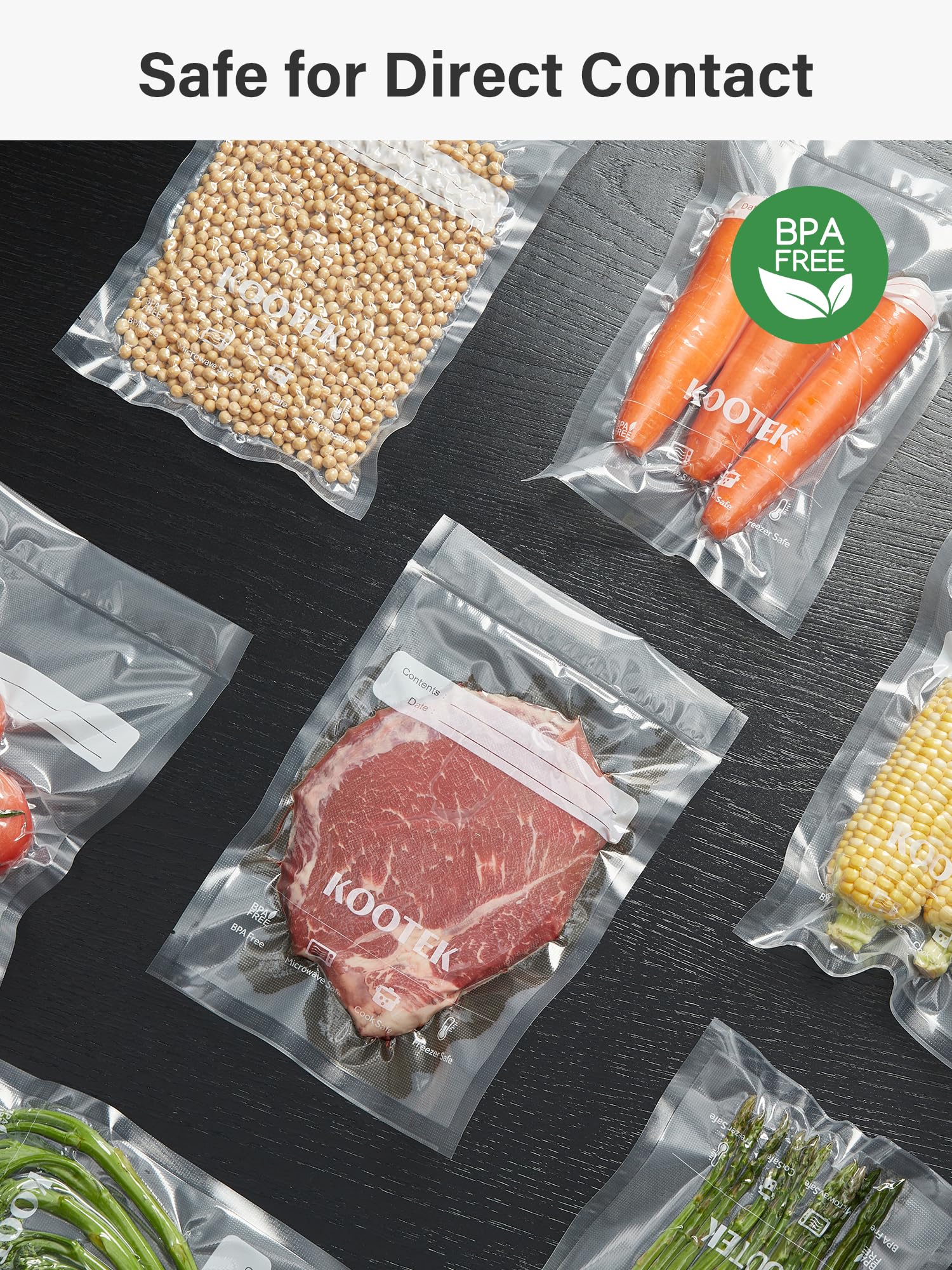 Kootek Heavy Duty Vacuum Sealer Bags - 150 Count (Gallon 11x16