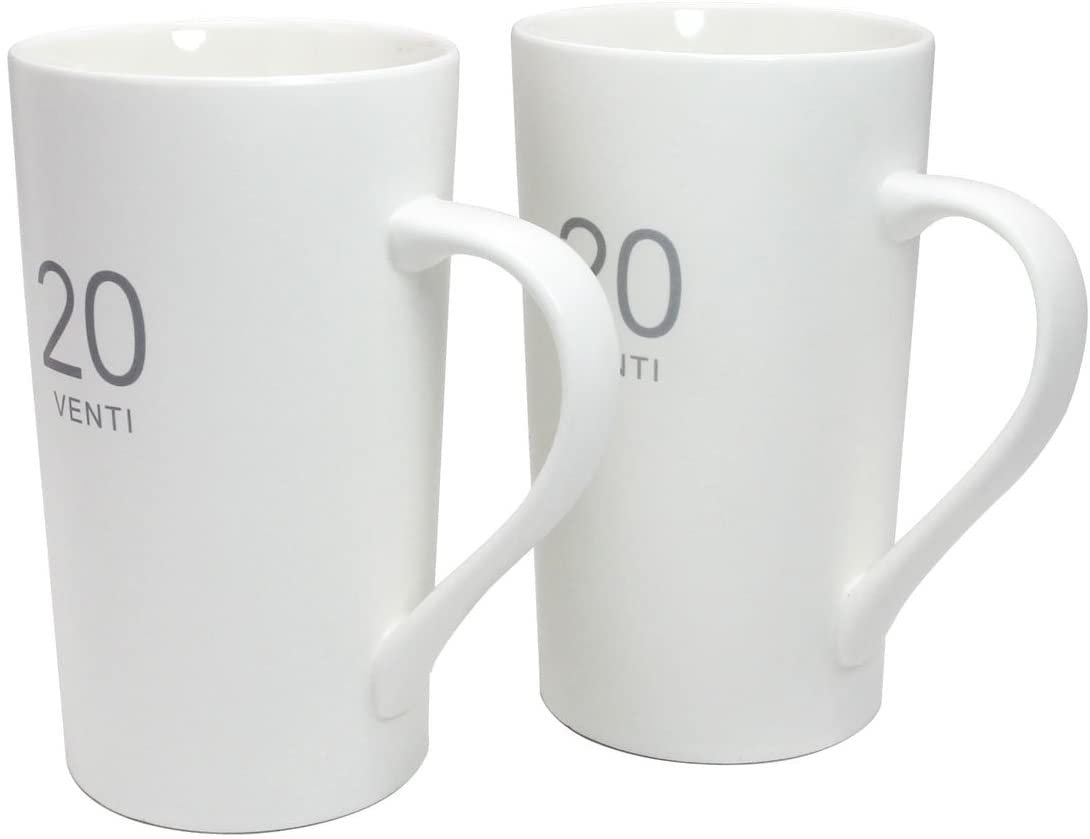Momugs Large 20 oz Coffee Mugs Set of 2 - Tall White Ceramic Tea Cups for Coffee, Latte, Cocoa, Milk - Perfect for Home, Office & Gifts