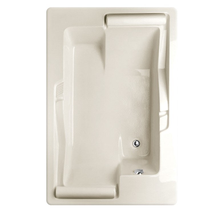 Ashley Drop-In Bone Rectangle 6-Jet Acrylic Air Tub - 60 x 48 x 18 Inch Designer Collection - Perfect for Luxury Bathrooms & Spa Retreats