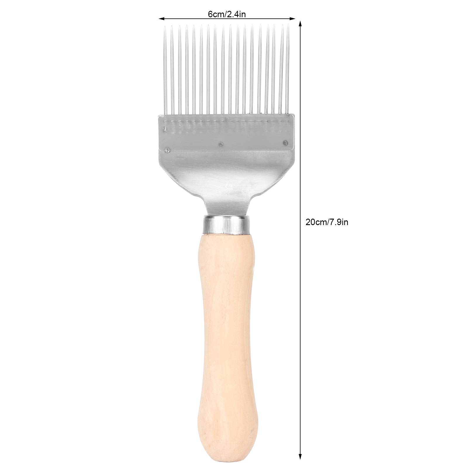 2PCS Stainless Steel Bee Honey Uncapping Fork - 18 Tines Beekeeping Tool for Honey Comb Extraction | Durable Honey Cutter for Beekeepers | Perfect for Harvesting, Processing & Extracting Honey from Honeycombs