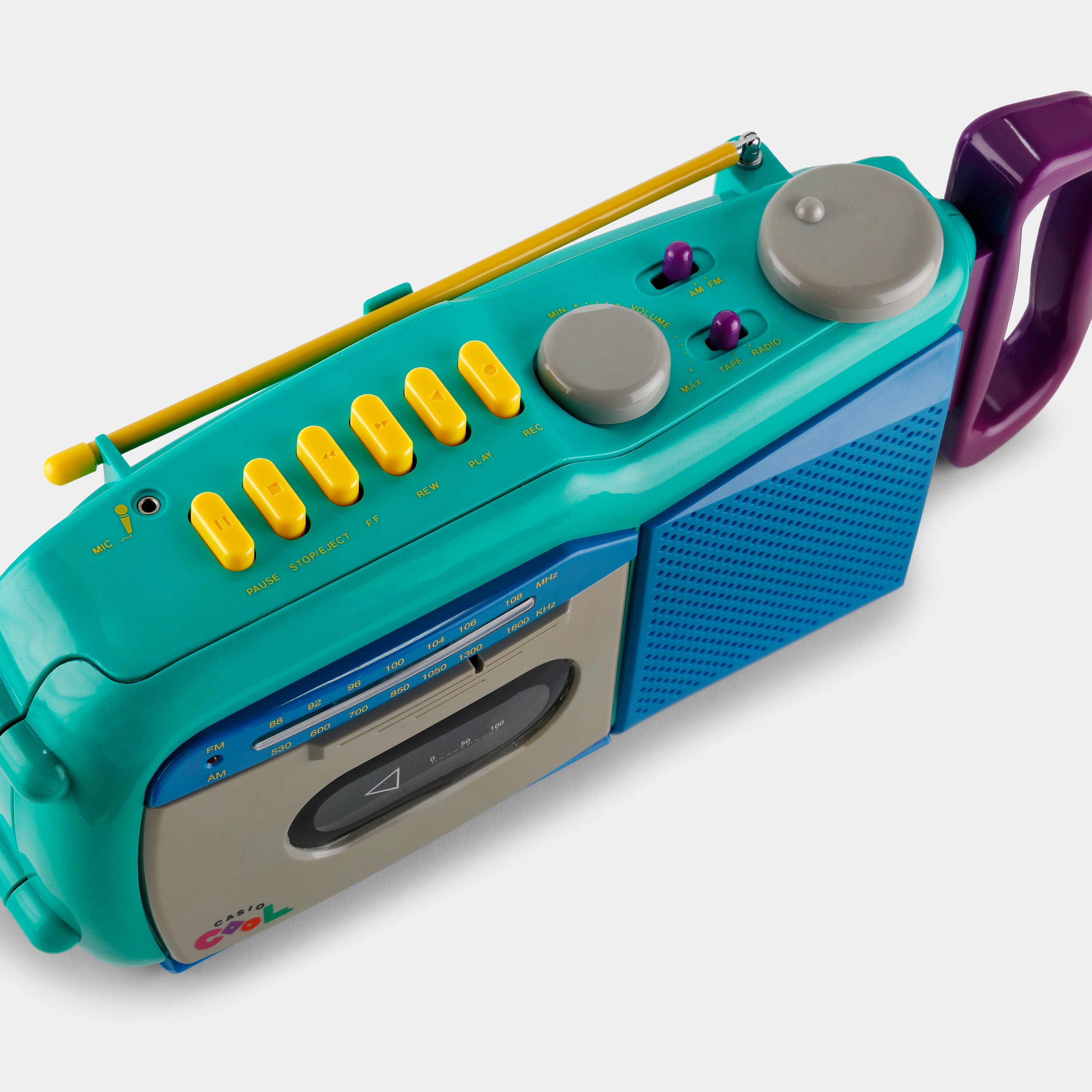 Casio KM-90 Portable Bluetooth Boombox with Powerful Bass, FM Radio & USB Playback - Perfect for Outdoor Parties, Beach Trips & Home Entertainment