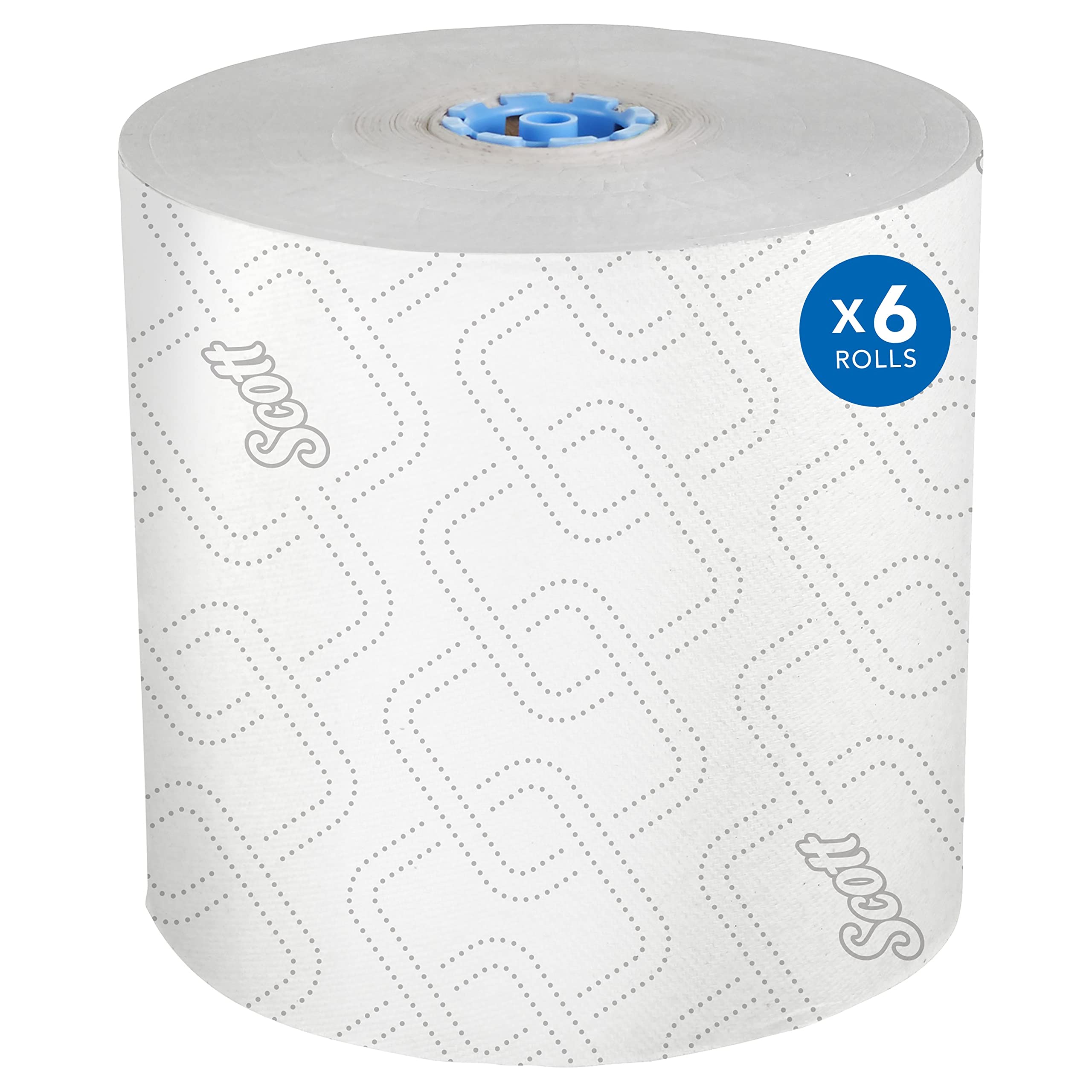 Scott Professional Pro High-Capacity Hard Roll Paper Towels - 6 Rolls (1,150' Each) - Bulk White Commercial Paper Towels with Superior Absorbency for Scott Brand Blue Core Dispensers - Ideal for Restaurants, Offices & Industrial Use