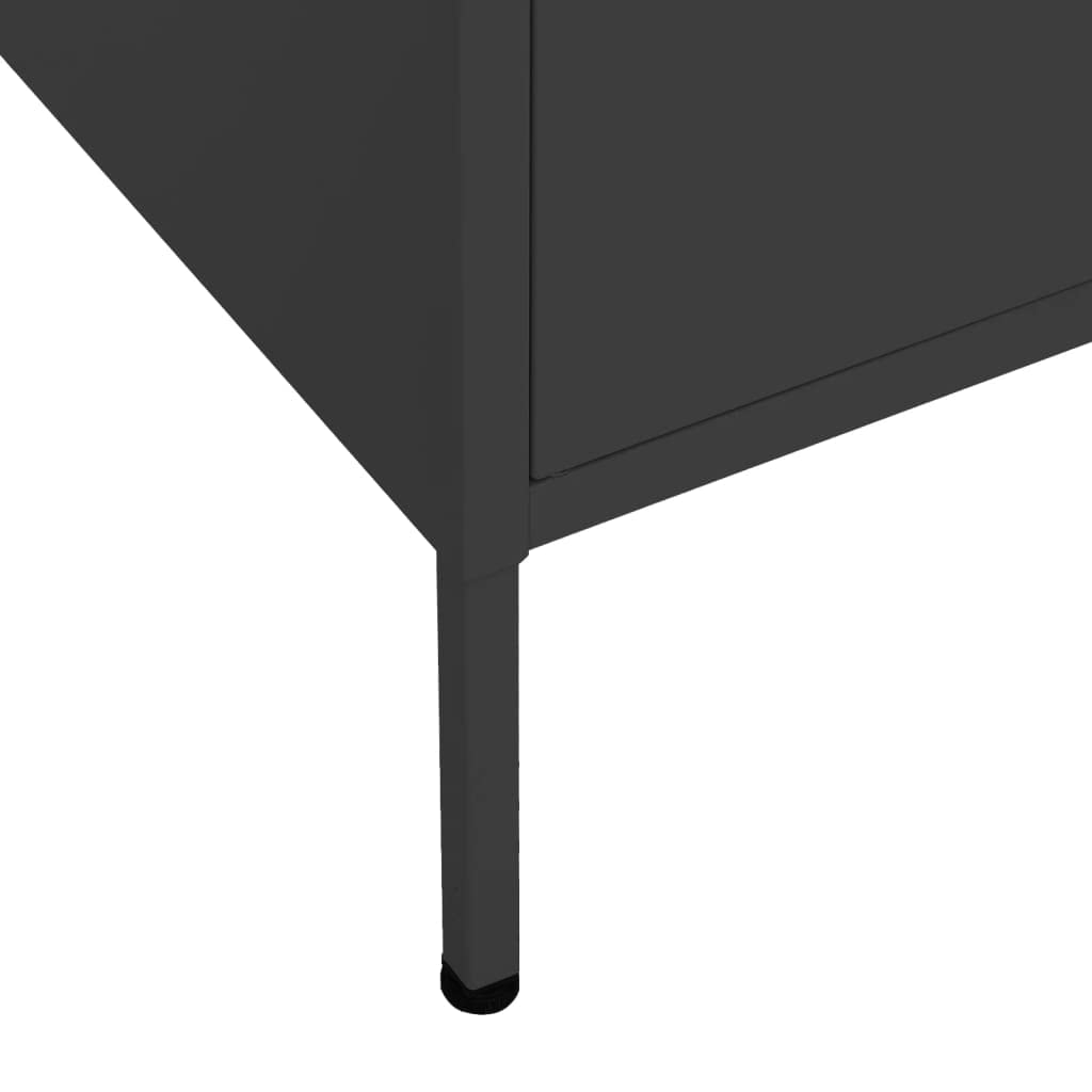 FAMIROSA 4-Door Steel Storage Cabinet with 2 Adjustable Shelves, 31.5