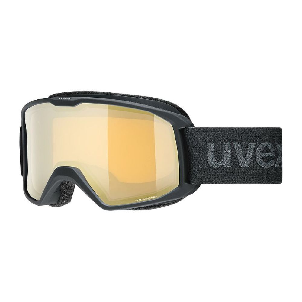 Uvex Elemnt Adult Ski Goggles - Black Matte S2 Lens for Men & Women | UV Protection, Anti-Fog, Wide View | Perfect for Skiing, Snowboarding & Winter Sports
