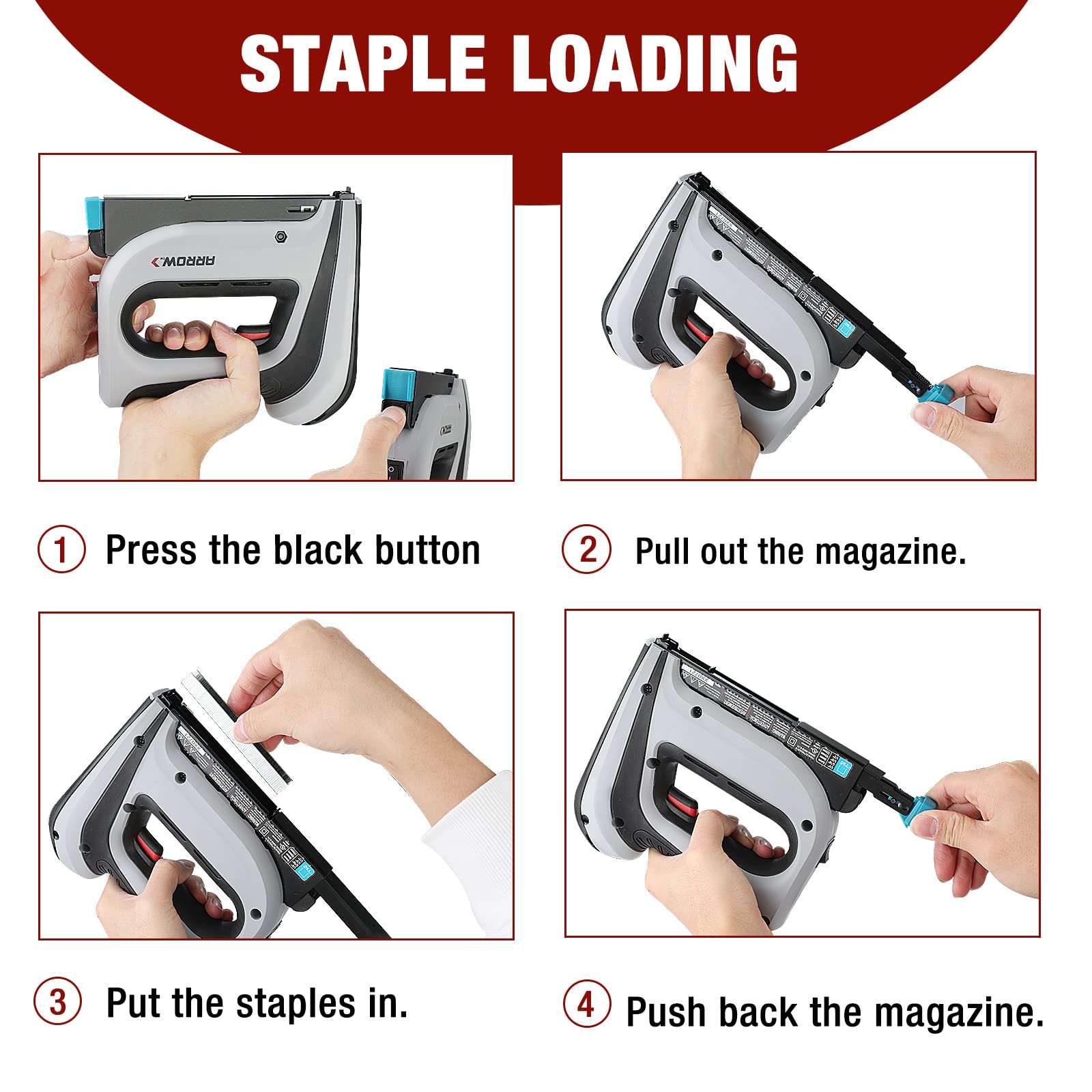 Arrow T50DCD Cordless Staple Gun Kit with 1000 T50 Stainless Steel Staples - Heavy Duty Electric Staple Gun for Upholstery, Carpentry, DIY Home Projects & Crafts