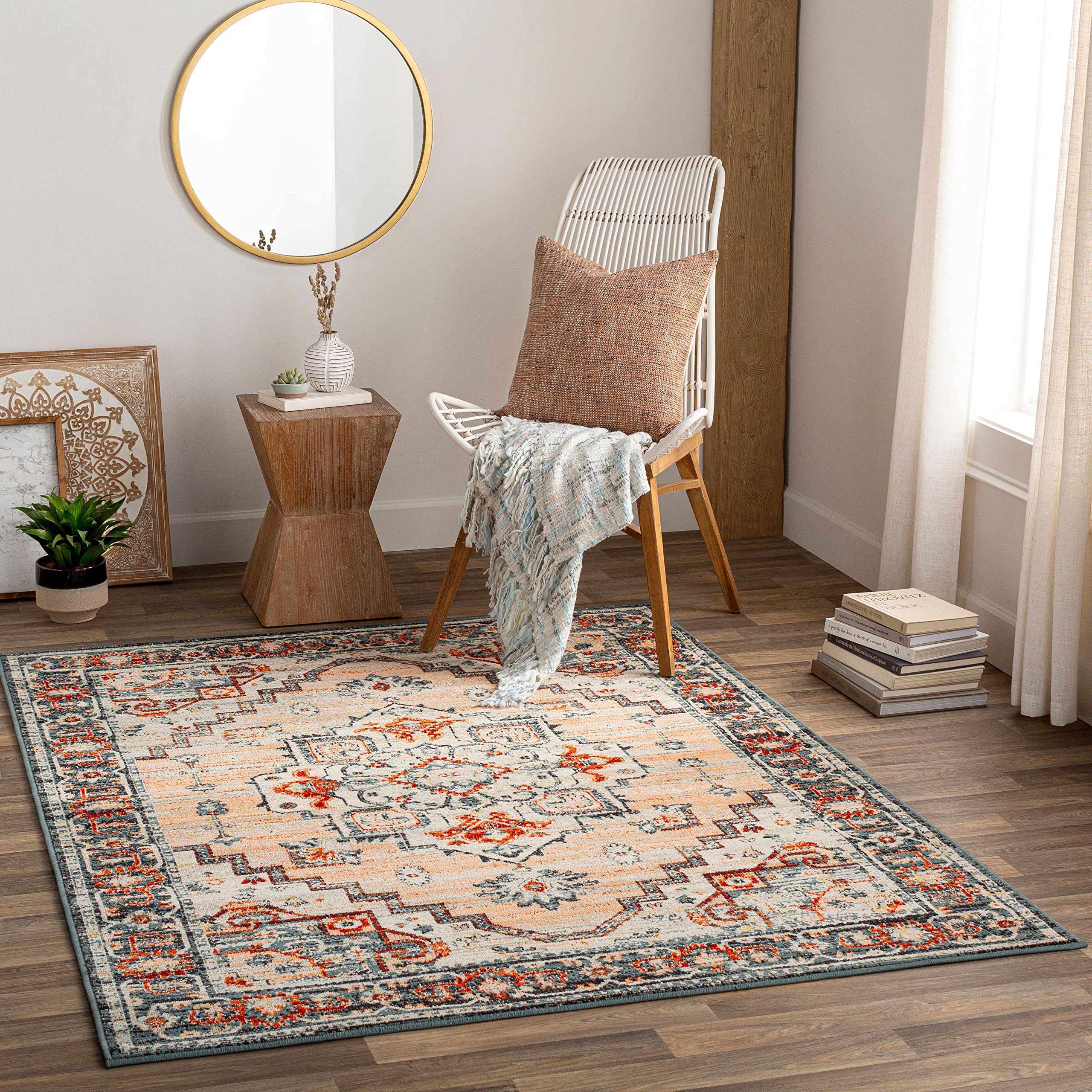 Premium Hauteloom Cabcab Indoor/Outdoor Area Rug - Green, Black, Brown - 6'7