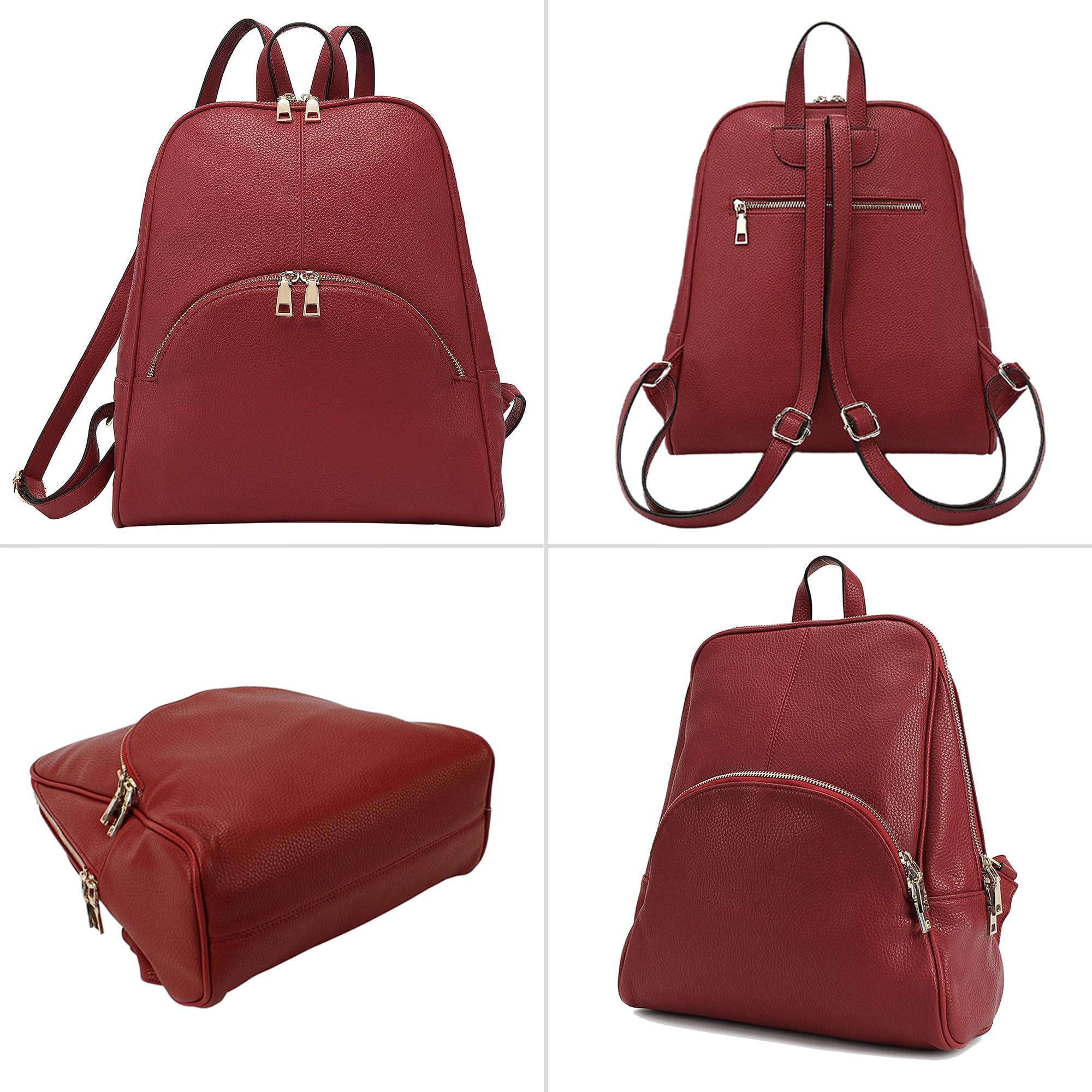 Stylish Scarleton Mini Backpack Purse for Women - Top Handle Travel Backpack with Adjustable Straps, Durable & Lightweight (Red) - Perfect for Work, School, Travel & Daily Commute