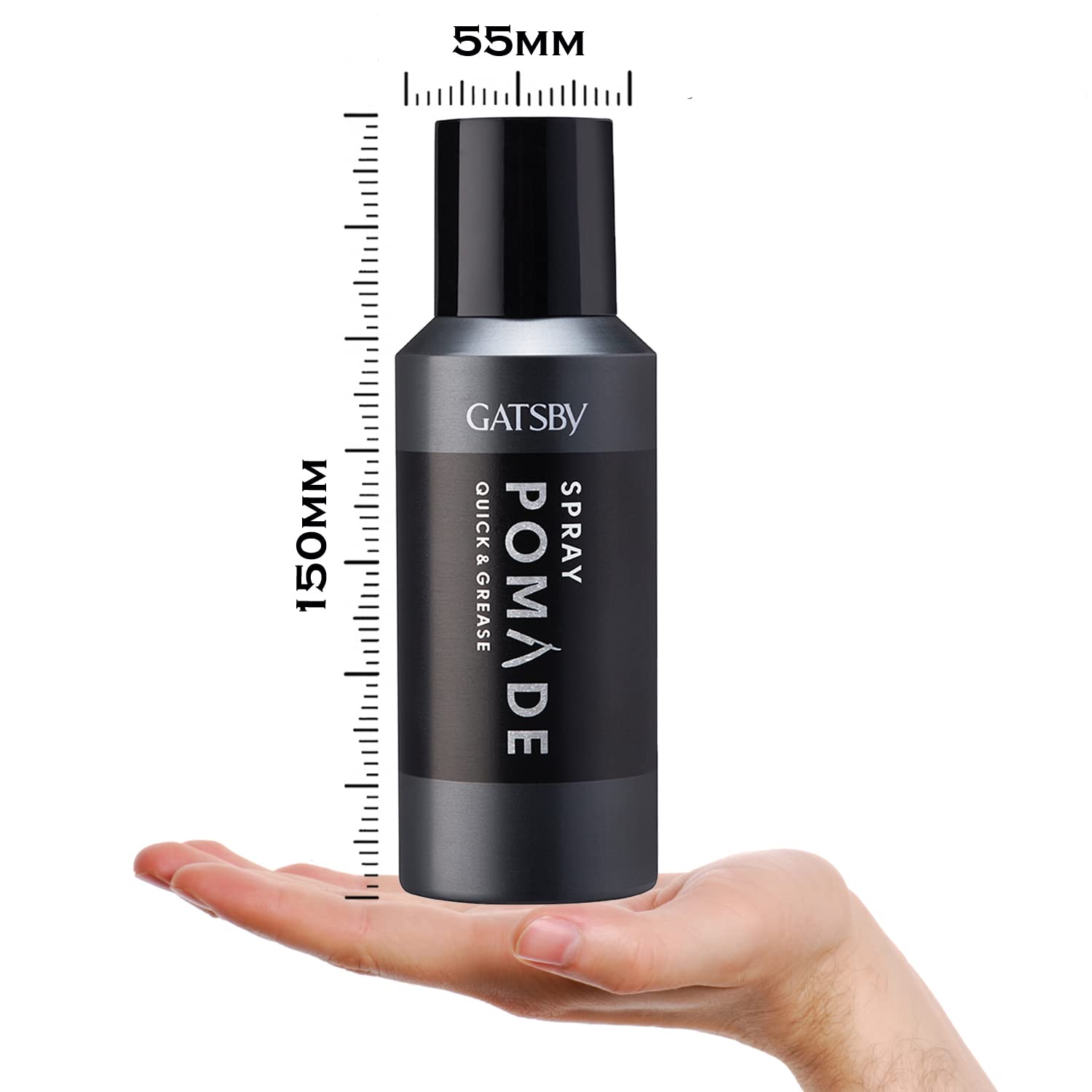 Gatsby Japan Spray Pomade - Quick & Grease Hair Styling | Slicked Back Hairstyle with Shine Effect | Non-Sticky Hair Spray for Men | 150ml | Made in Indonesia | Perfect for Daily Use, Parties & Professional Styling
