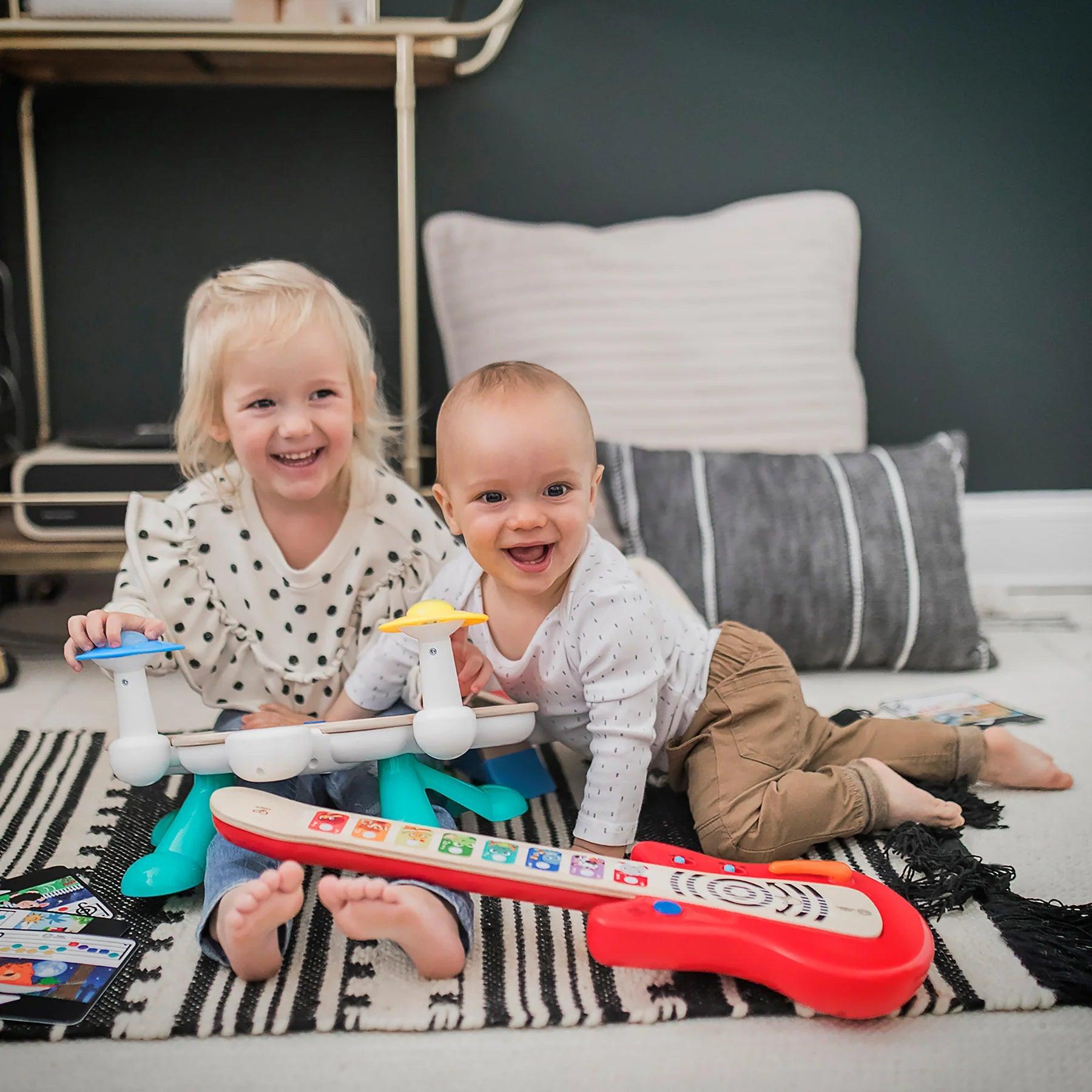Hape & Baby Einstein Together in Tune Guitar™ - Interactive Musical Toy for Toddlers & Kids - Connected Magic Touch™ Technology - Perfect for Early Learning, Playtime & Music Development