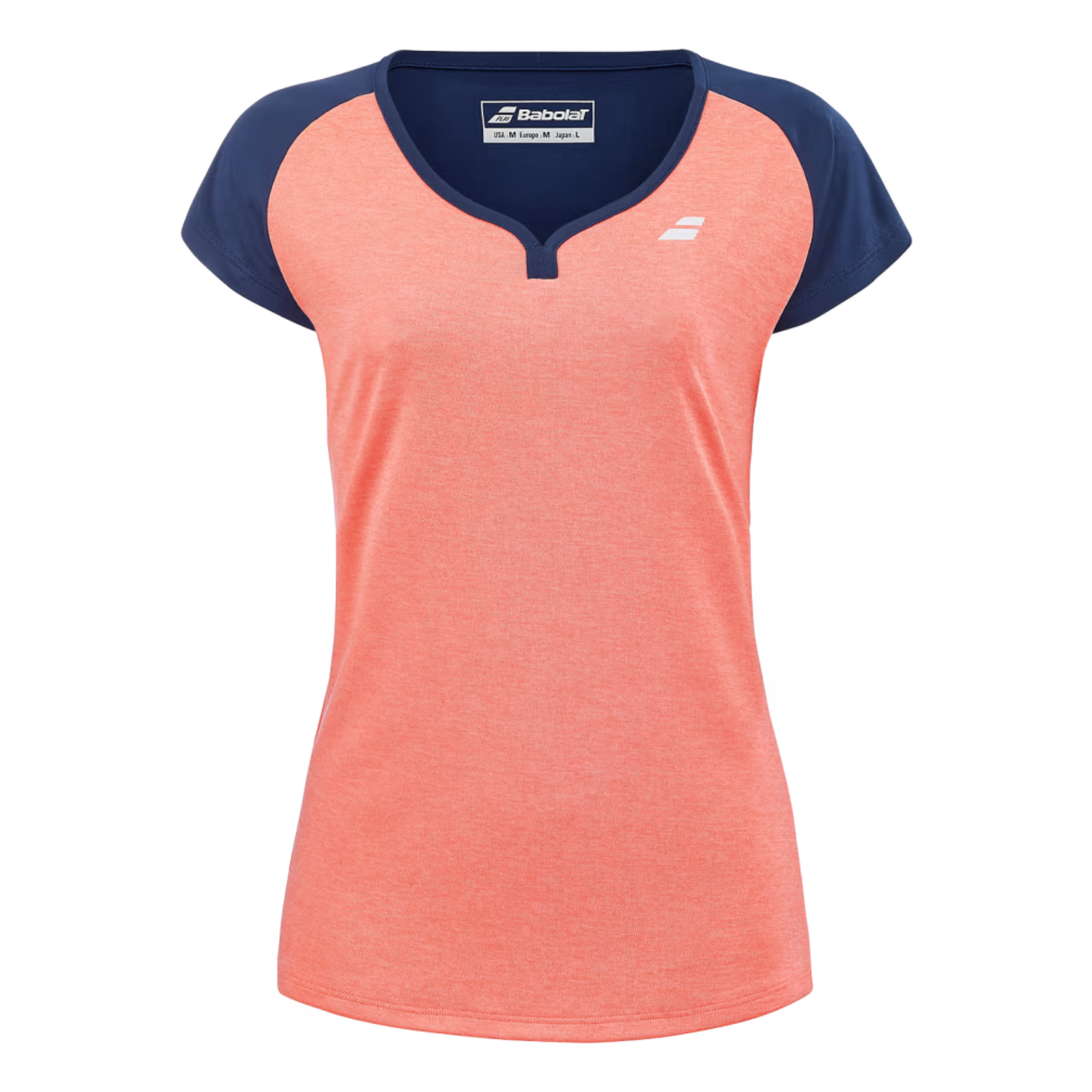 Babolat Play Cap Sleeve Women's Tennis Top - Fluo Strike/Estate Blue | Performance Apparel for Women Athletes | Perfect for Tennis, Training & Gym Workouts