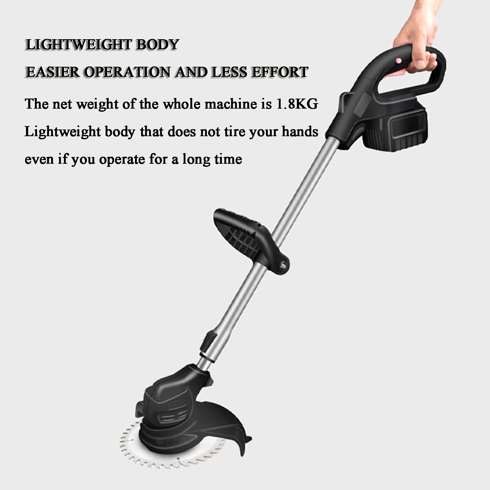 **Lightweight Cordless Grass Trimmer - Adjustable 1-36