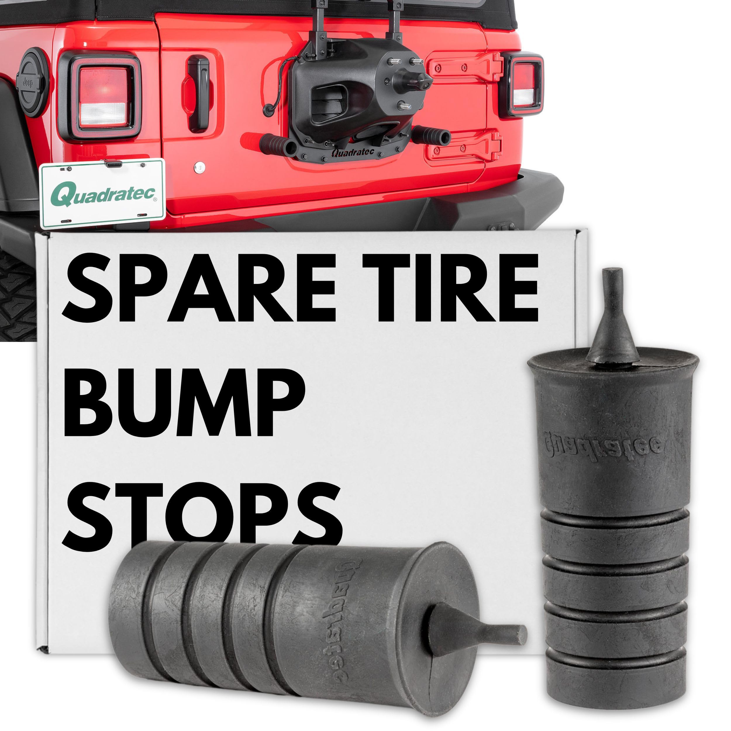 Quadratec Tailgate Spare Tire Bump Stop Kit for Jeep Wrangler JK & JL (2007-2024) - Reduces Rattling Noise & Vibration - Perfect for Off-Road Adventures & Daily Commuting