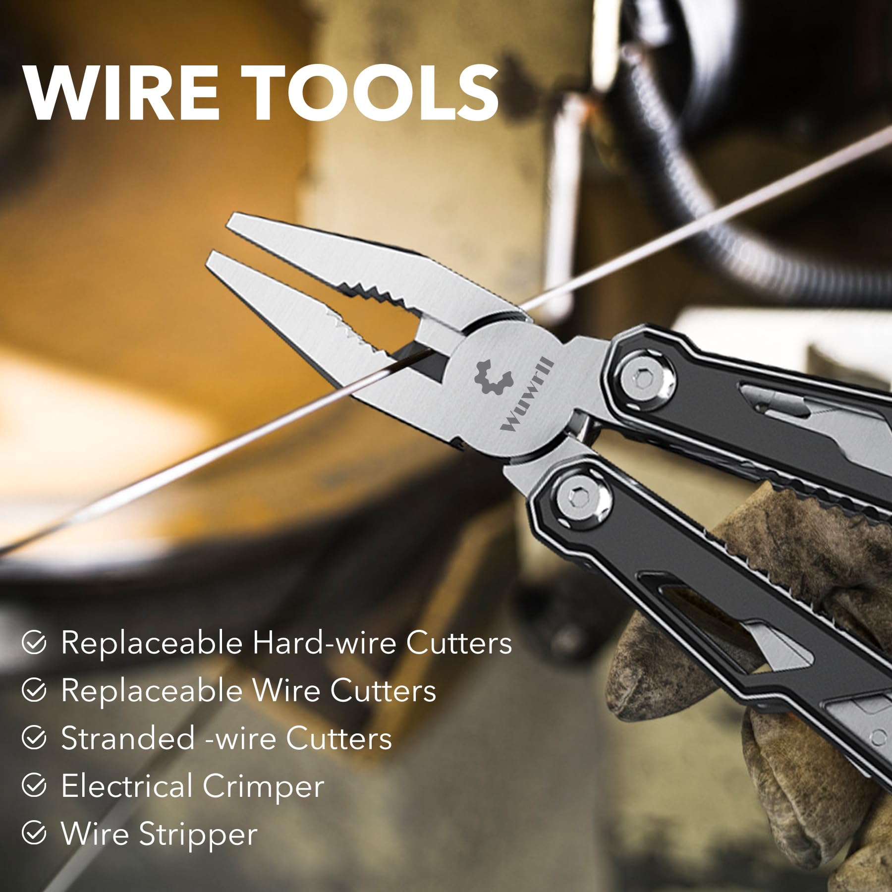 16-in-1 Multitool with Safety Lock | Stainless Steel Pocket Knife Set with Pliers | Premium Camping & Survival Gear | Perfect Gift for Men | Ideal for Outdoor Adventures, Hiking, Emergency Preparedness & Everyday Carry (EDC)