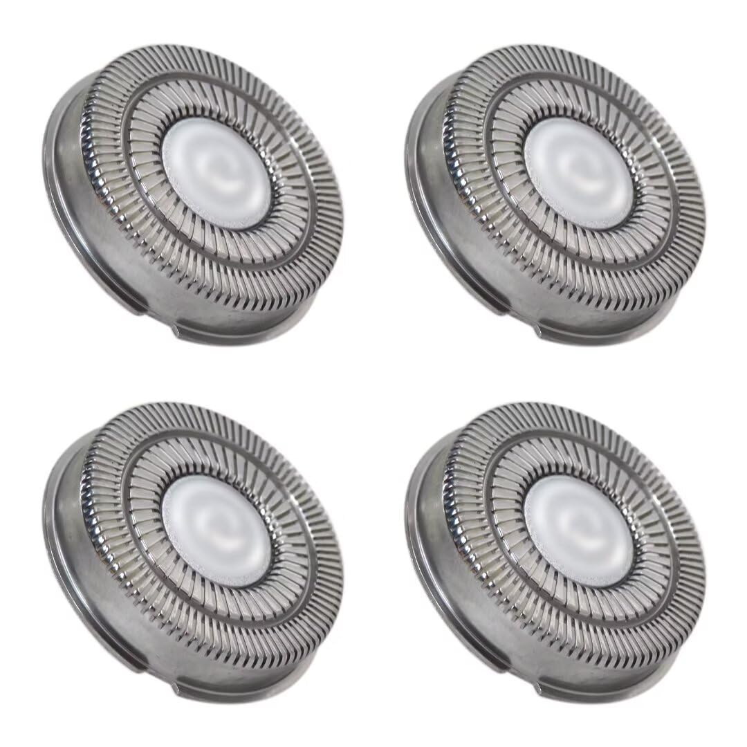 4Pcs Replacement Shaver Heads for Skull Shaver Pitbull Gold PRO - Compatible Replacement Blades for Smooth Shaving - Perfect for Travel, Home & Gym Use