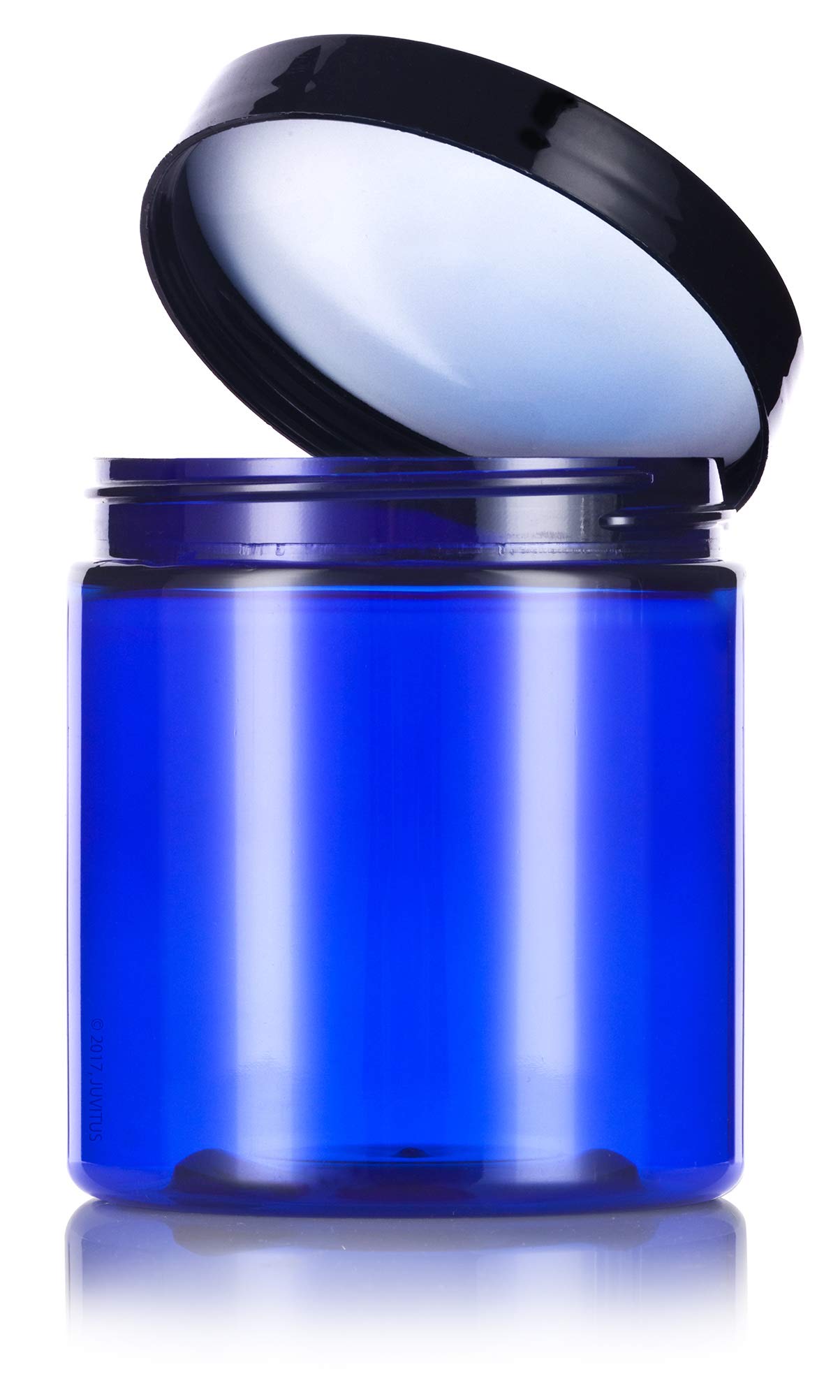BPA-Free Cobalt Blue 8oz PET Jars (8-Pack) for Spices & Crafts