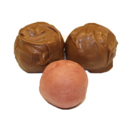 Scott's Cakes Premium Milk Chocolate Covered Raspberry Marzipan Truffles - 1 Pound Gift Box in Festive Christmas Plaid | Holiday Treats, Party Favors & Corporate Gifts