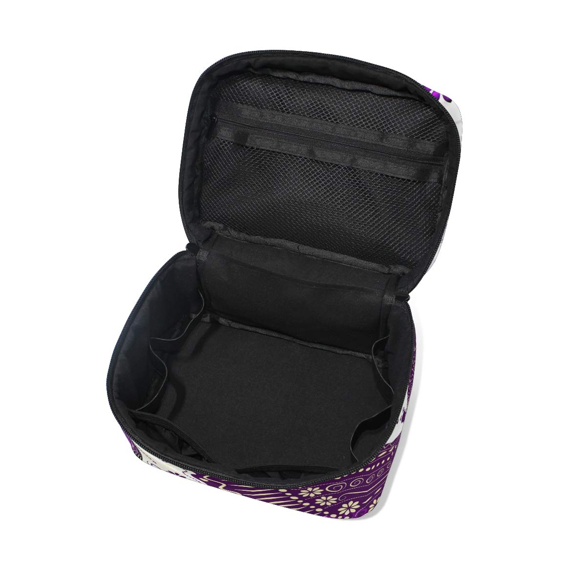 VIKKO Chic Purple Violet Butterfly Flowers Cosmetic Bag - Large Capacity Waterproof Makeup Organizer for Women | Travel Toiletry Case, Perfect for Vacation, Gym & Daily Use