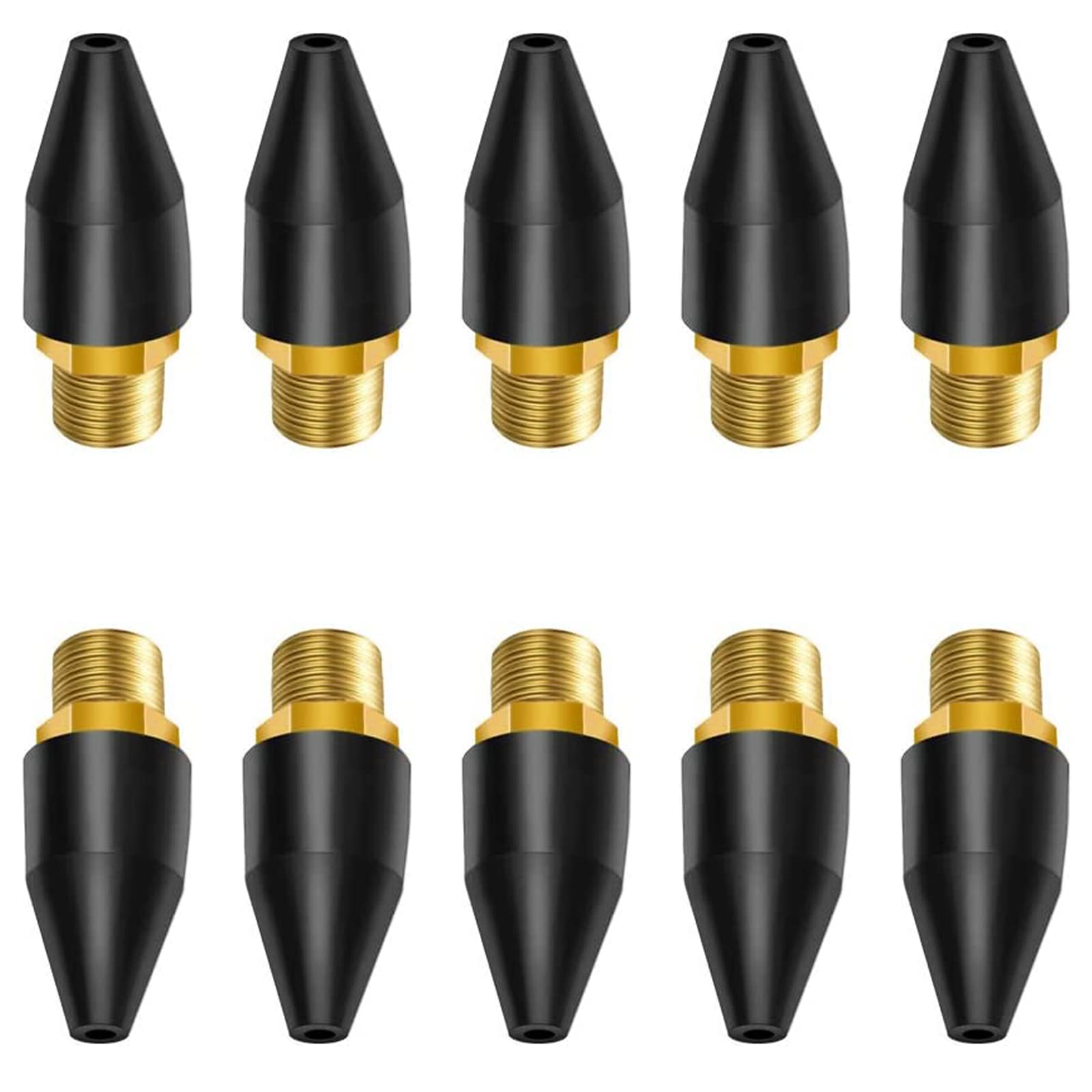10 Pcs Rubber Air Nozzle Tips for Air Blow Guns - Durable Air Tool Accessories for Workshop, Garage & Industrial Cleaning - Black Rubber Tips for Air Compressor Tools