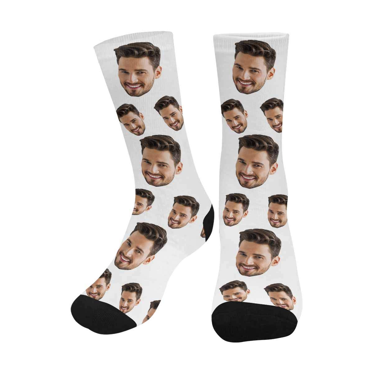 Custom Photo Socks - Personalized Picture Socks for Men & Women | Unisex Athletic Crew Socks in Green | Perfect Gift for Birthdays, Anniversaries & Holidays