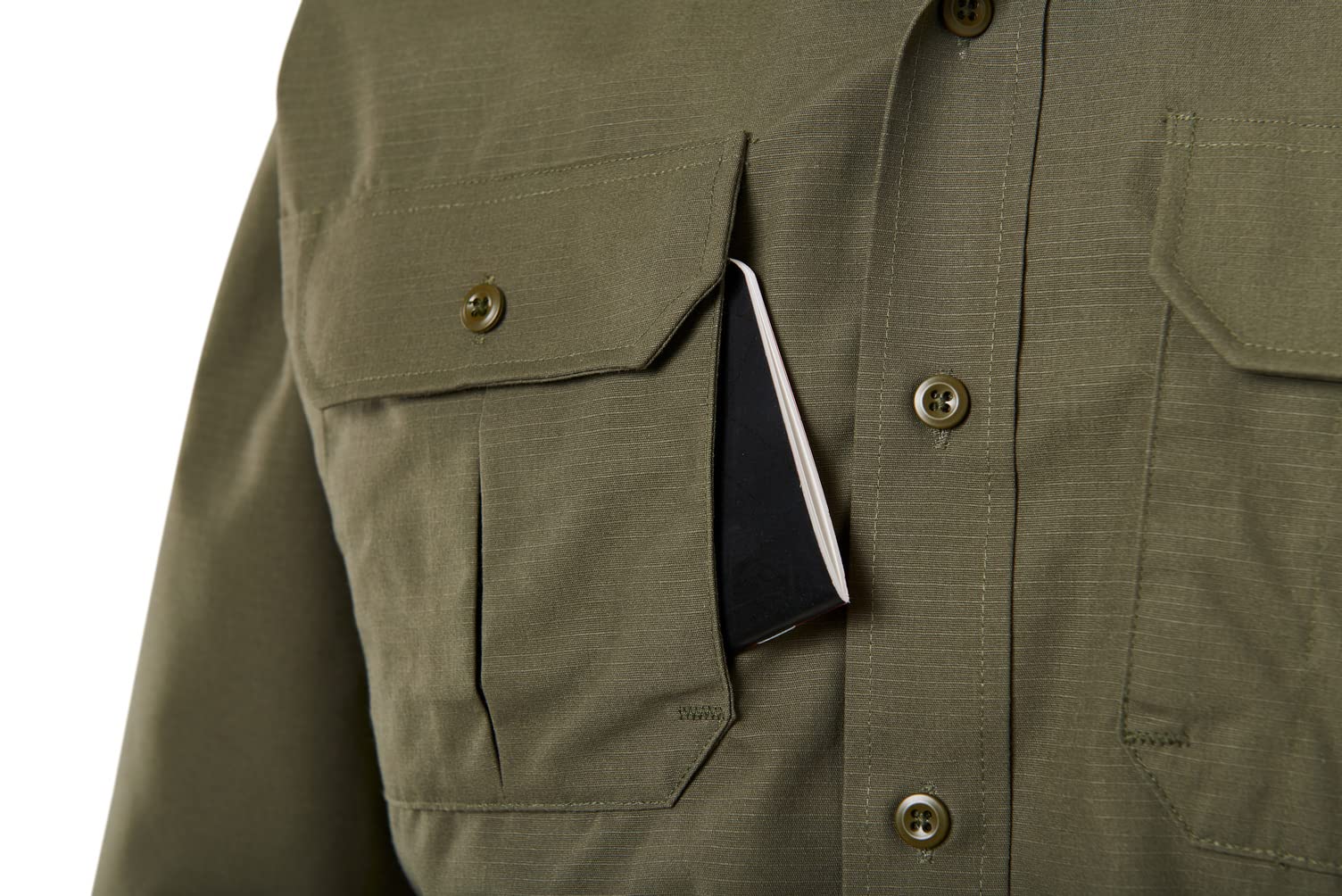 Vertx Phantom LT Tactical Shirt for Men - Long Sleeve Breathable Work Shirt with Easy Access Pockets | Stretchable Ripstop Fabric | Ideal for Police, Security, Military & Navy Personnel | Perfect for Outdoor Activities, Tactical Training & Professional Workwear | Size 4X-Large/X-Long