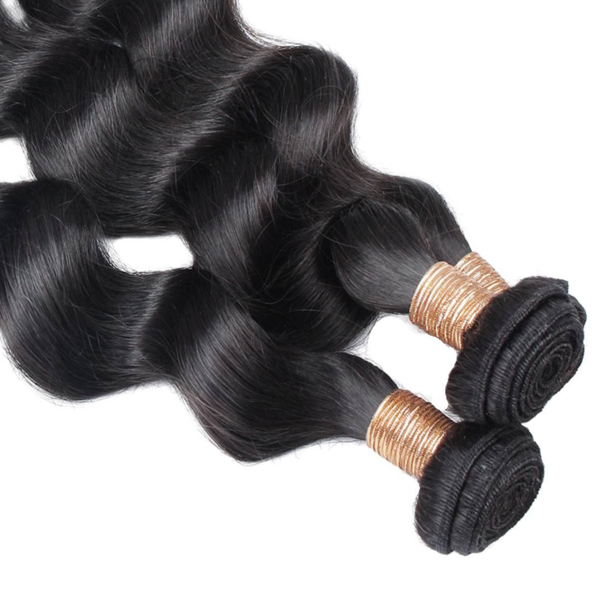 100% Human Hair Loose Wave Bundles for Extensions & Weaves | Natural Soft Wavy Hair for Styling & Volume | Perfect for Daily Wear, Parties & Special Occasions