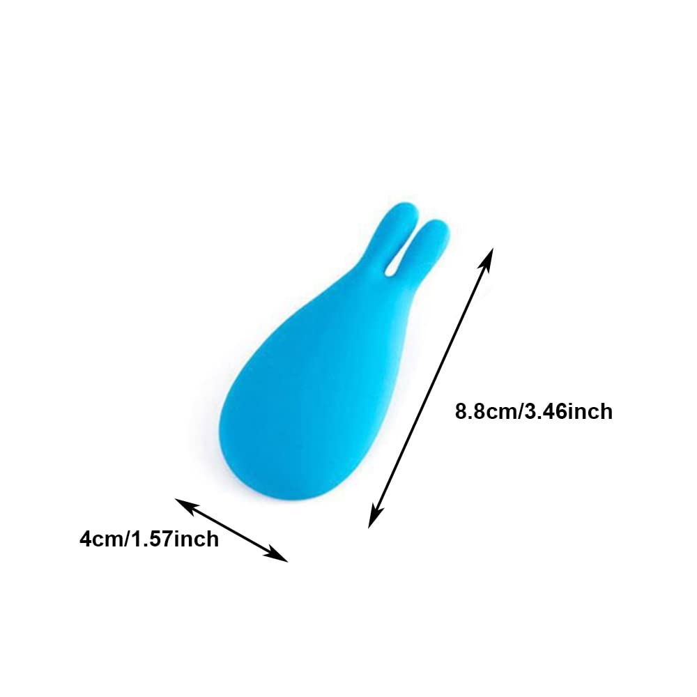 2 Pack Silicone Tea Bag Holders - Cute Animal Shaped Tea Bag Clips (Rabbit Design, Orange) for Cups & Mugs - Perfect for Tea Lovers, Office Use & Home Decor