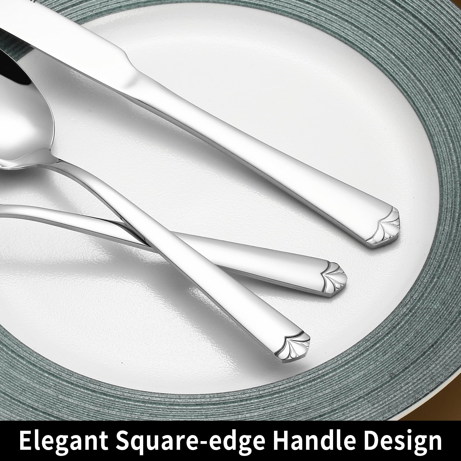 24-Piece Stainless Steel Silverware Set for 4 - Premium Mirror Polished Flatware Set with Steak Knives, Forks & Spoons | Food-Grade Dishwasher Safe Cutlery | Perfect for Dinner Parties, Restaurants & Everyday Dining