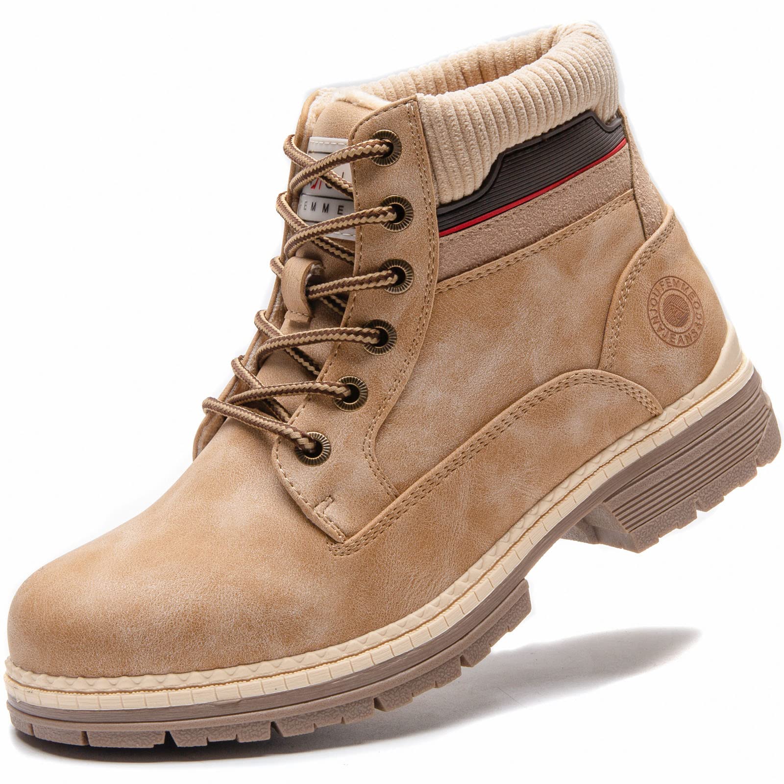 ANJOUFEMME Women's Waterproof Hiking Boots - Lightweight Winter Snow Ankle Boots for Trekking, Walking & Outdoor Adventures | Perfect for Camping, Trail Hiking & Cold Weather Activities