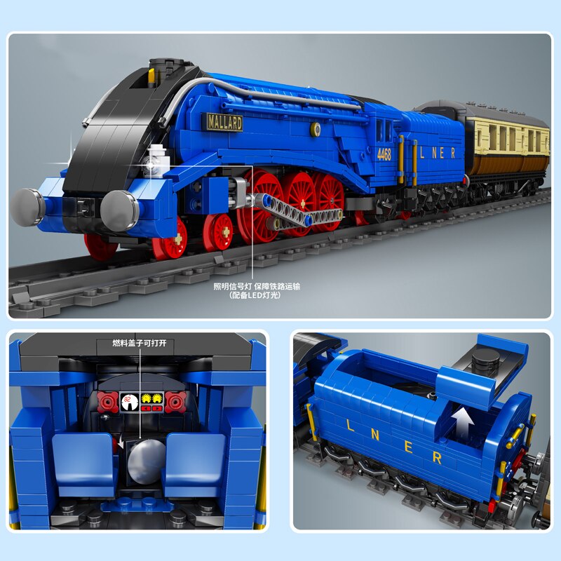 2139PCS MOULD KING 12006 Mallard Train Building Blocks Set - Steam Locomotive Model Kit for Adults & Kids - Perfect for Train Enthusiasts, Collectors & DIY Hobby Projects