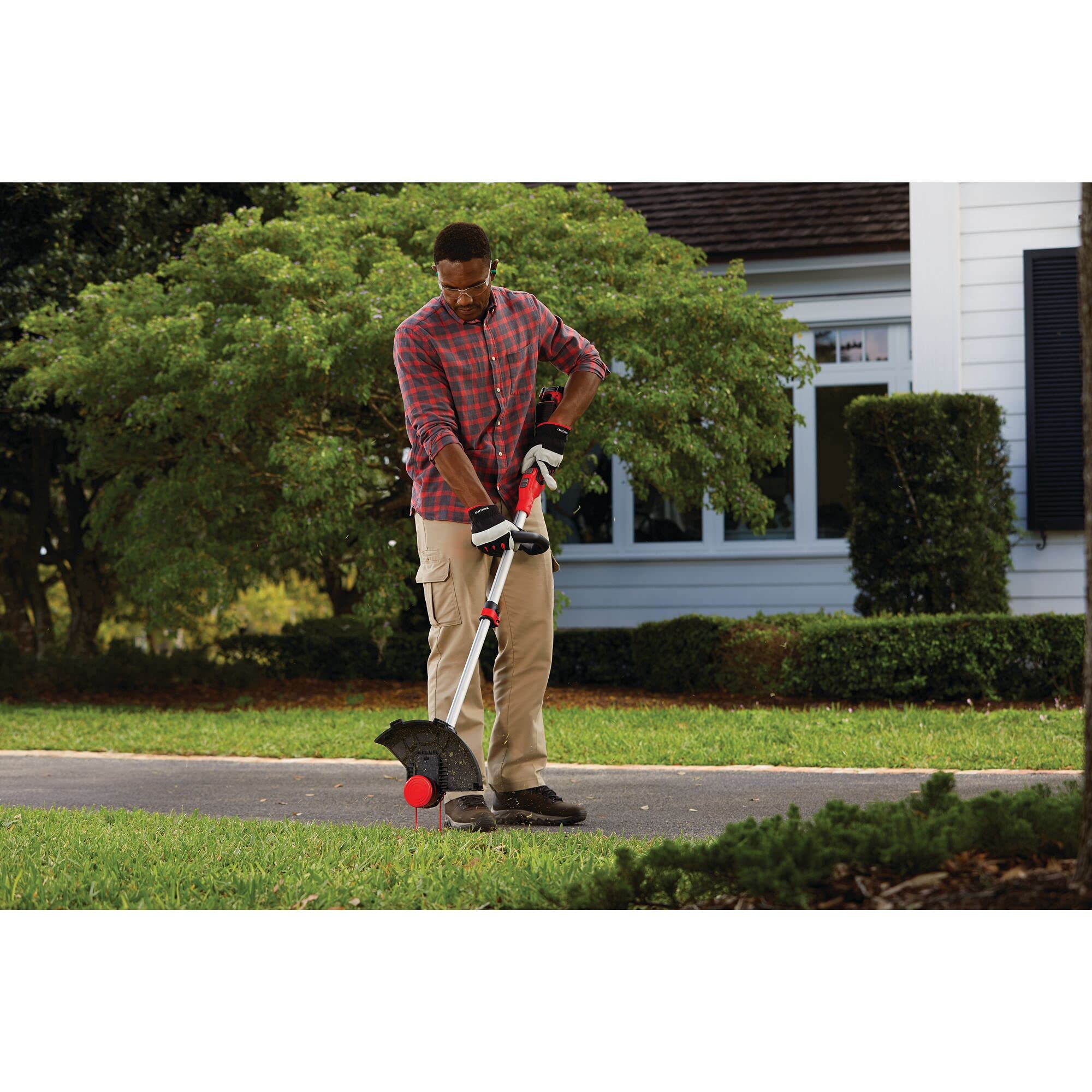 CRAFTSMAN 20V Cordless String Trimmer & Lawn Edger - Tool Only (CMCST910B) | Battery-Powered Weed Wacker for Yard Maintenance & Grass Trimming | Perfect for Home Lawn Care, Garden Edging & Landscape Maintenance