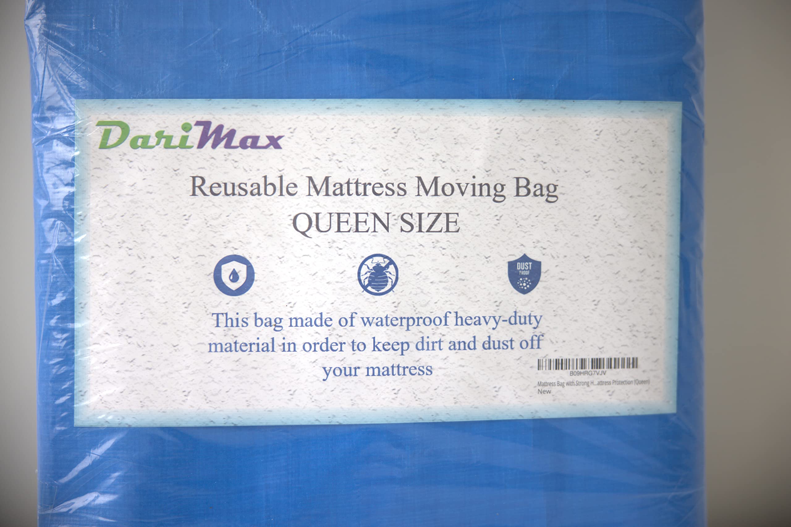 California King & Queen Size Heavy Duty Mattress Bag with Strong Handles - Waterproof Mattress Cover for Moving & Storage with Secure Velcro Closure - Perfect for Home Relocation, Long-Term Storage & Bed Protection