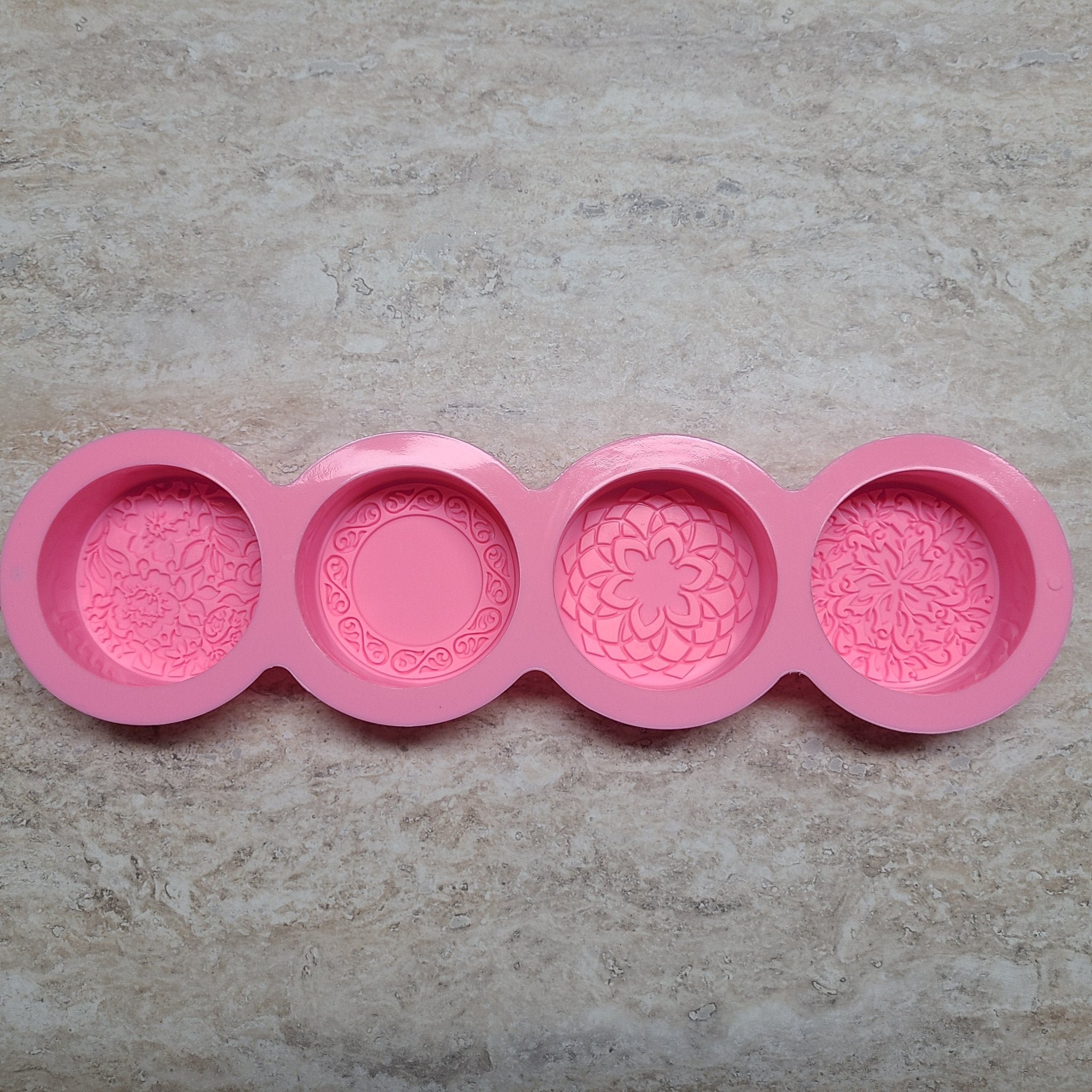 4-Cavity Silicone Soap Mold for DIY Handmade Soap Making - Perfect for Bath Bombs, Candles, Resin Crafts & Home Decor