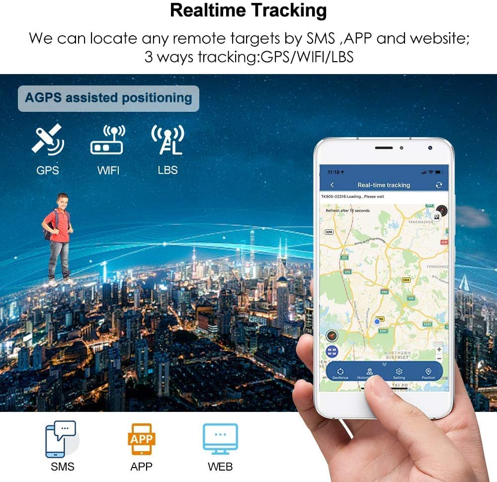 Zeerkeer Mini GPS Tracker - Portable Real-Time Magnetic Locator with Anti-Lost Alarm & Free App | Vehicle, Child, Elderly & Pet Tracking Device for Safety & Security