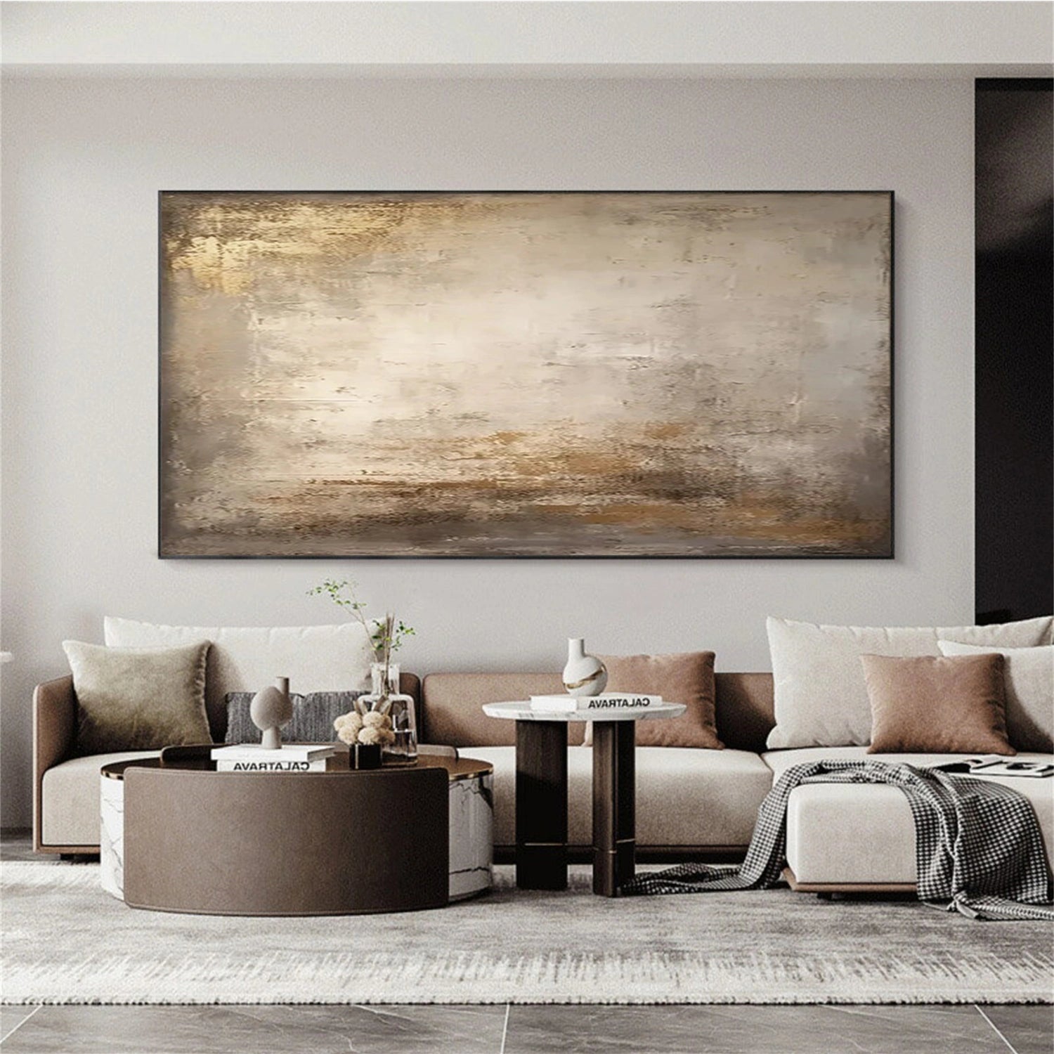 Abstract Painting #AB 306 - Modern Wall Art for Living Room, Bedroom & Office Decor | Large Canvas Artwork for Home & Office