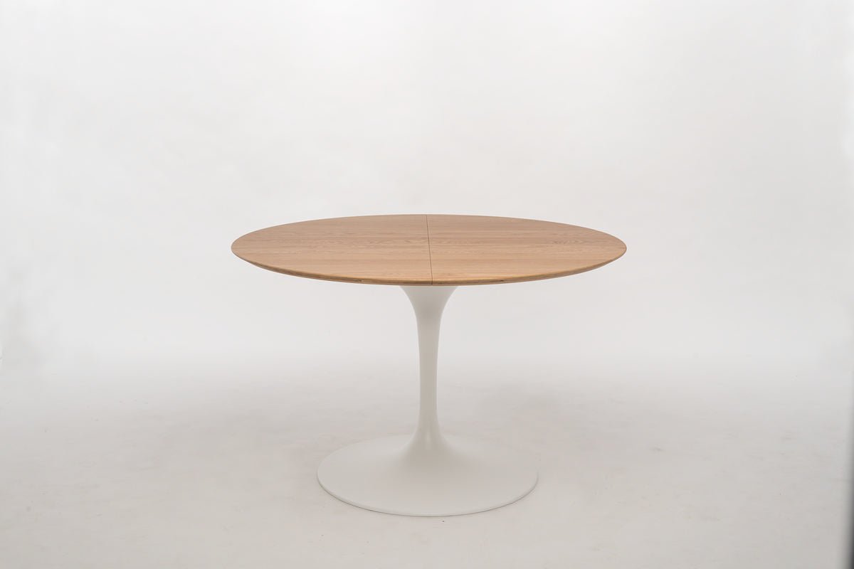 Extendable Tulip Dining Table - Modern Expandable Round Table for Small Spaces - Perfect for Dining Room, Kitchen & Apartment Living