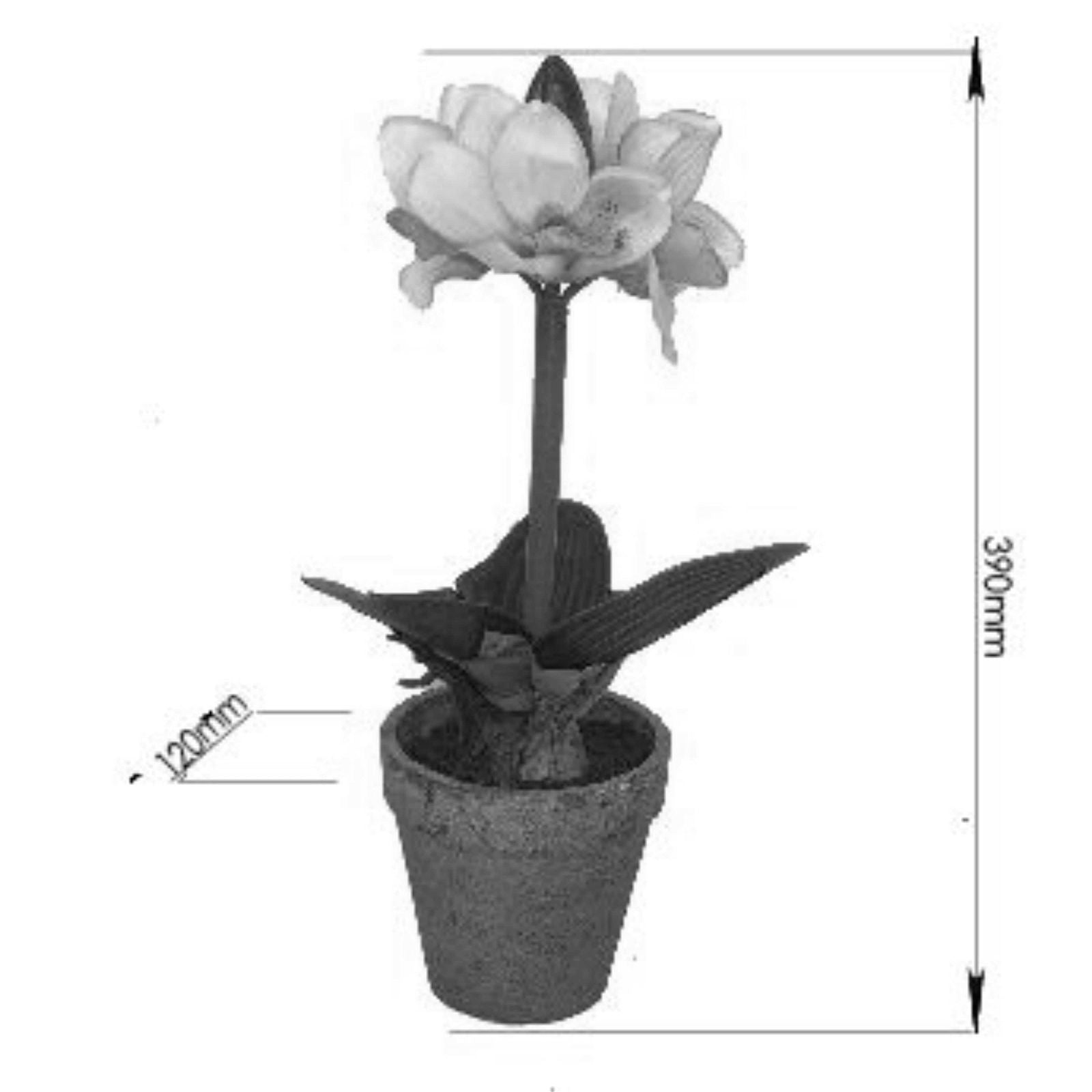 40cm Pink Flower Pot with Artificial Plant - Decorative Home & Office Greenery for Indoor Spaces by Criterion