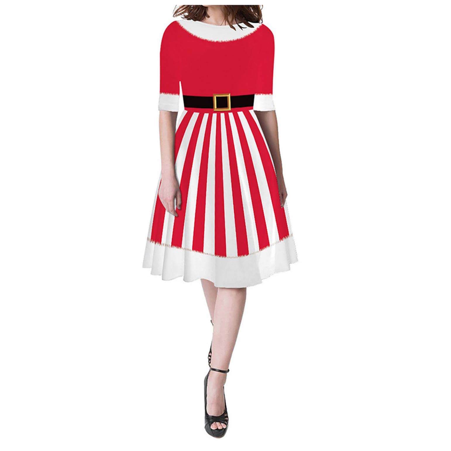 Plus Size Green Christmas Homecoming Dress for Women - Sexy Round Neck Diamond Color Block Long Sleeve Midi Dress | Loose Patchwork Lightweight Elegant Summer Casual Dress for Holiday Parties, Date Nights & Special Occasions