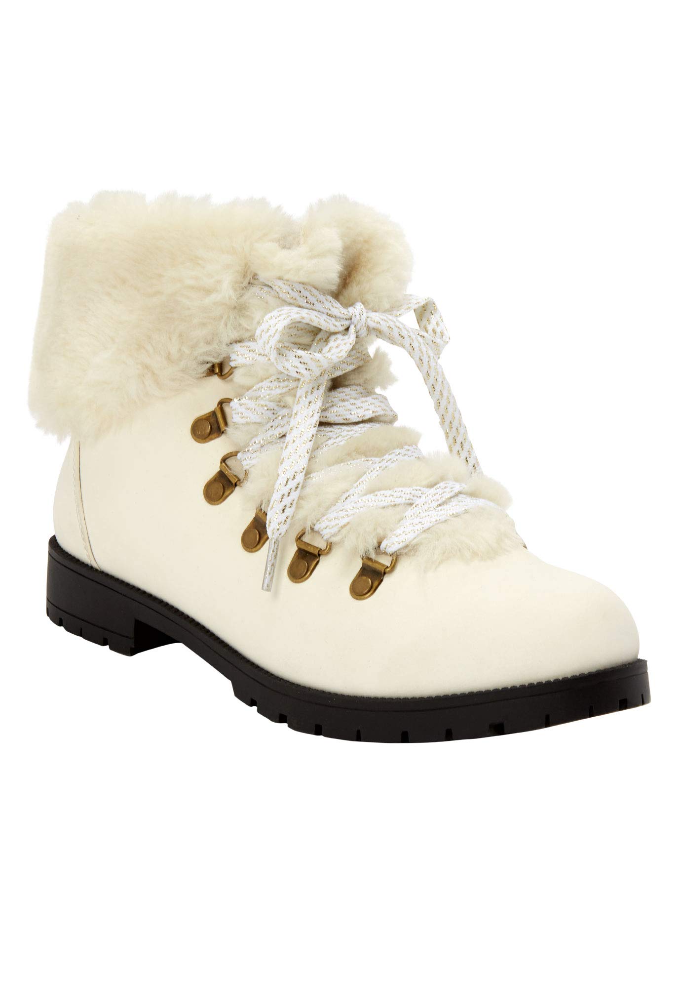 Comfortview Women's Wide Width Arctic Bootie - Cozy Winter Snow Boots for Cold Weather, Outdoor Walking & Casual Wear